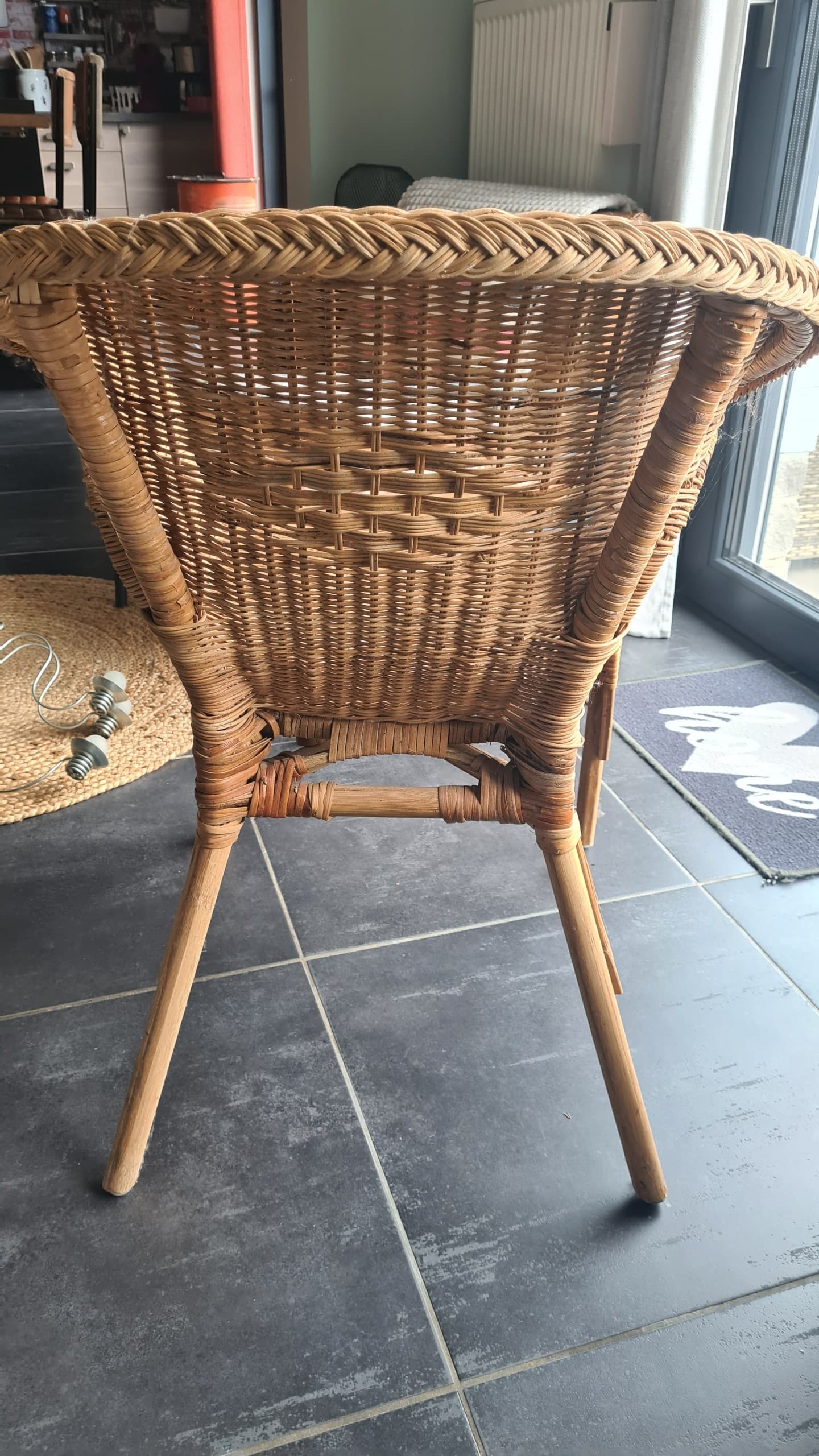 AGEN chair, rattan/bamboo