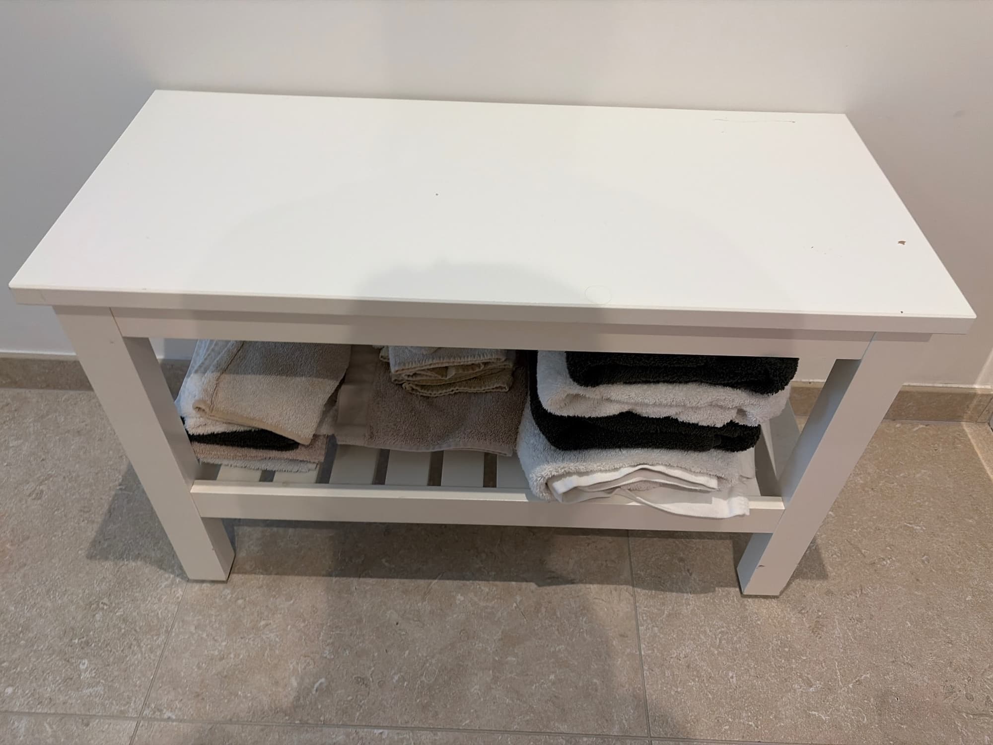 HEMNES Banc, blanc, 83 cm
