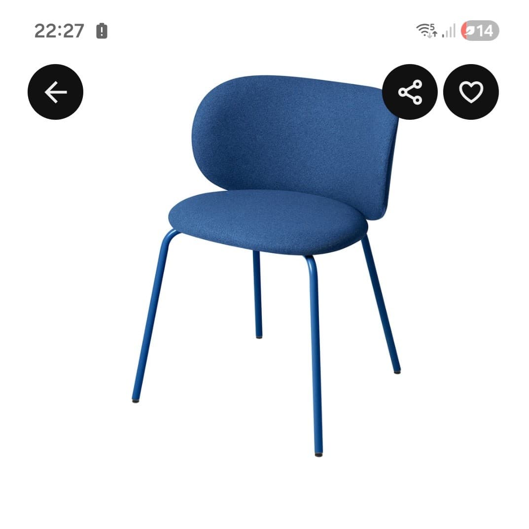 KRYLBO chaise, Tonerud bleu