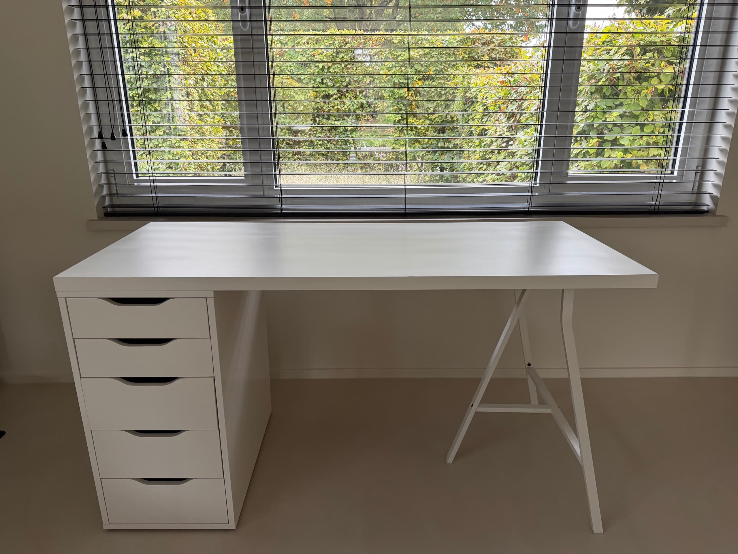 LAGKAPTEN / ALEX bureau, blanc, 120x60 cm