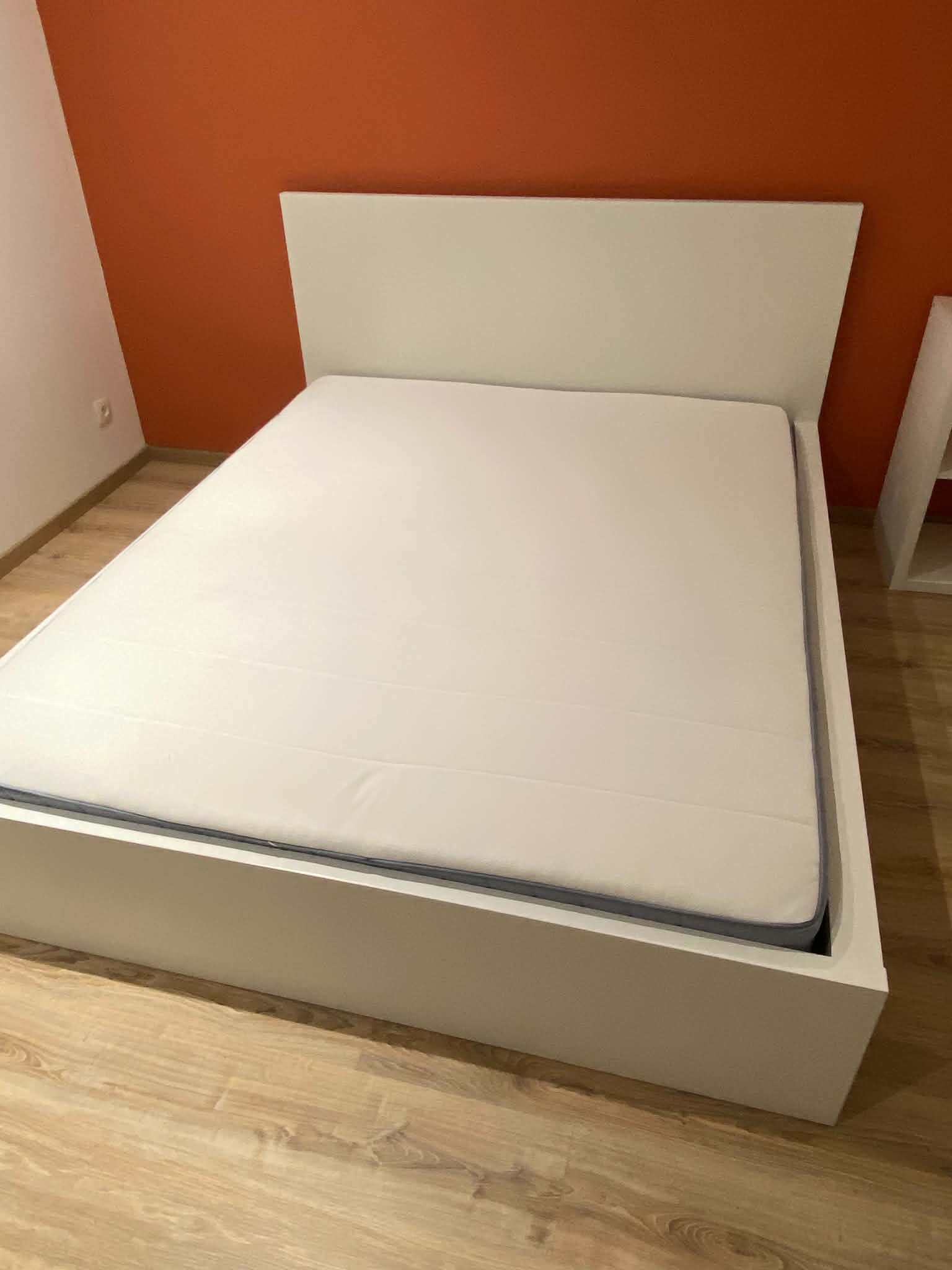 MALM Cadre lit coffre, blanc, 160x200 cm