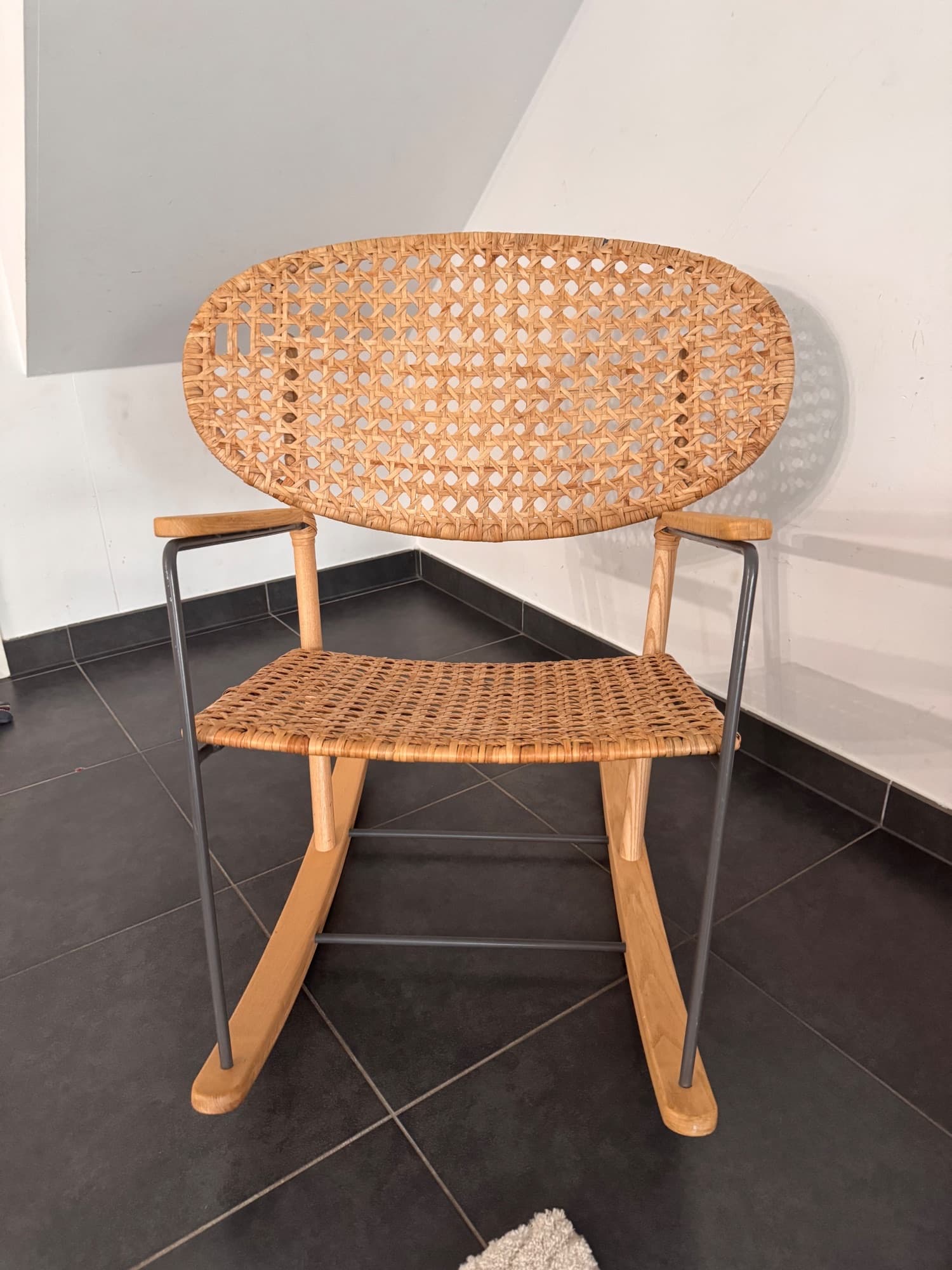 GRÖNADAL rocking-chair, grey/natural