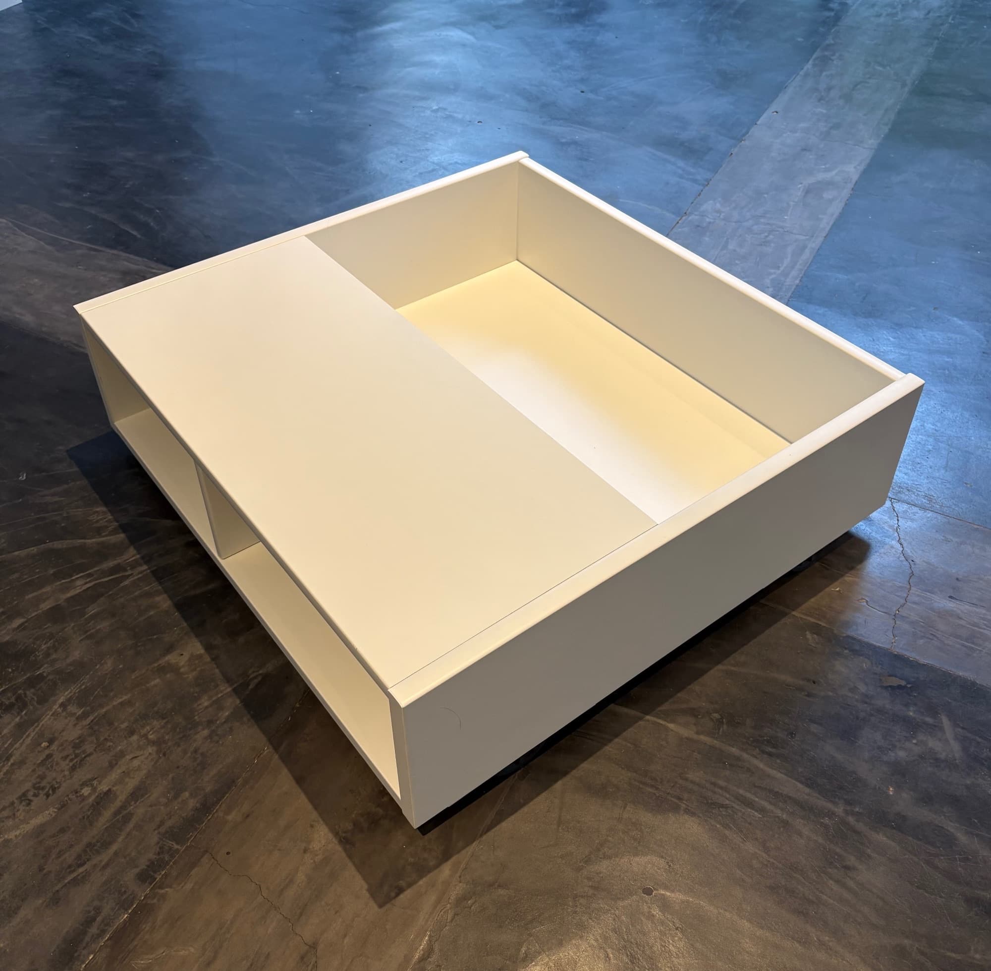 FREDVANG underbed storage/bedside table, white