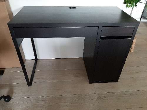 MICKE Bureau, zwartbruin, 105x50 cm. Lees meer