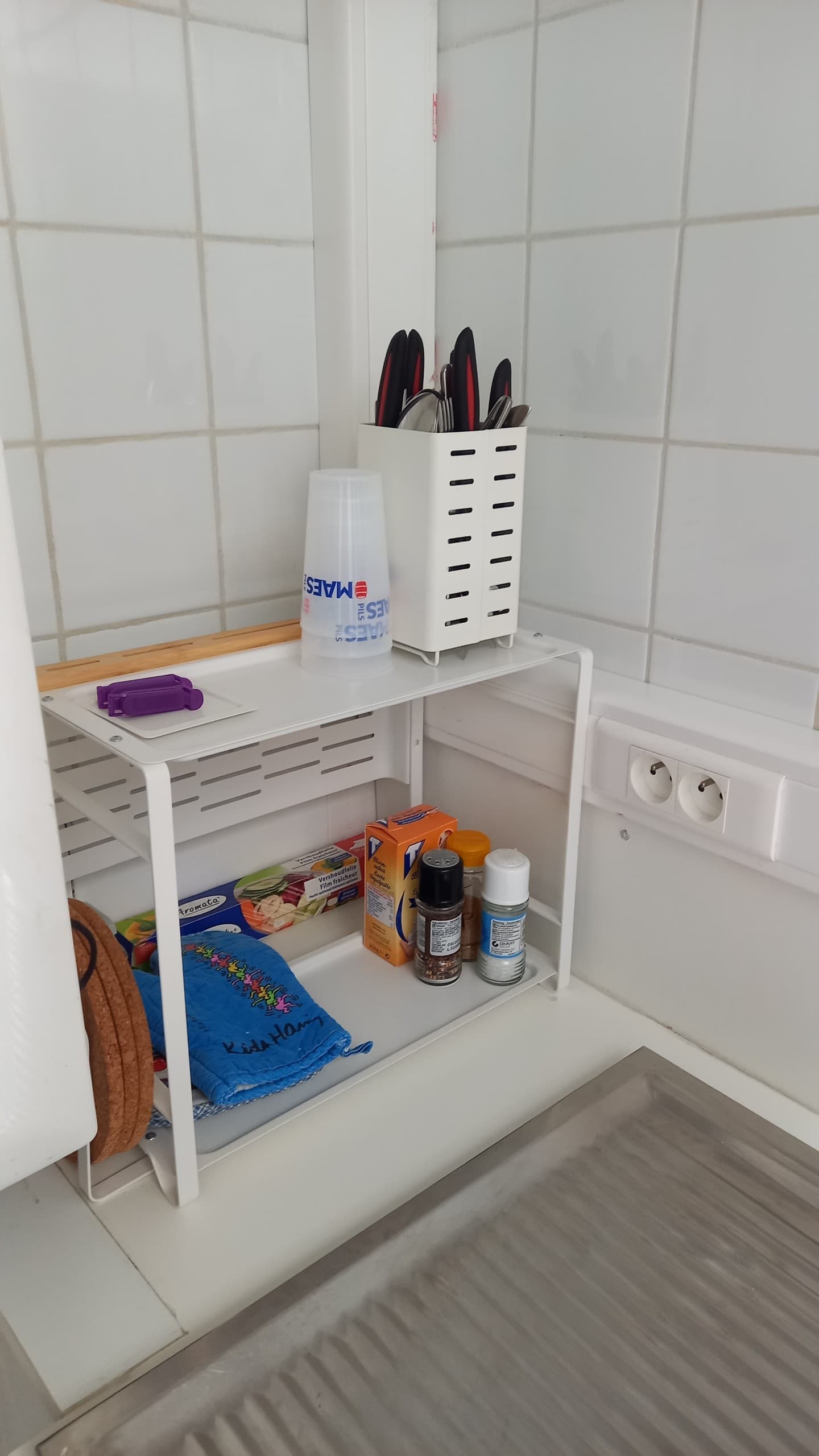 VATTENKAR desktop shelf, white, 49x15 cm