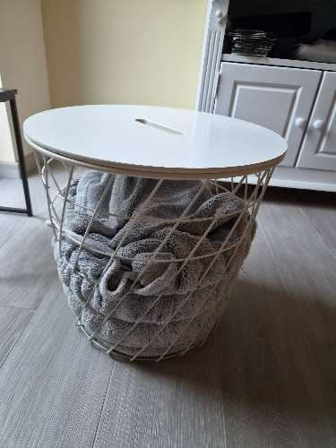 KVISTBRO Opbergtafel, wit, 44 cm