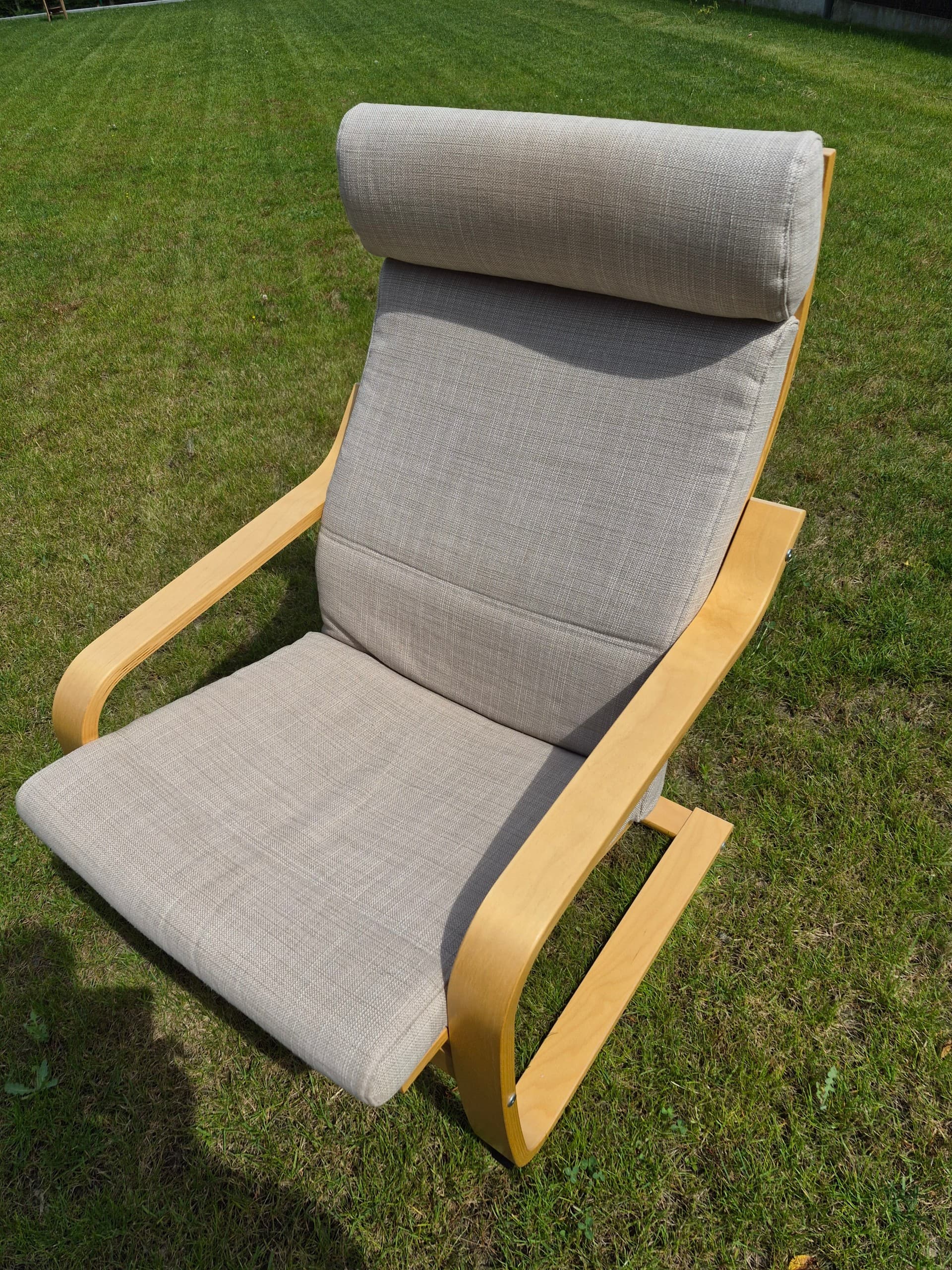POÄNG fauteuil dossier bas, écru/beige/Katorp écru/beige