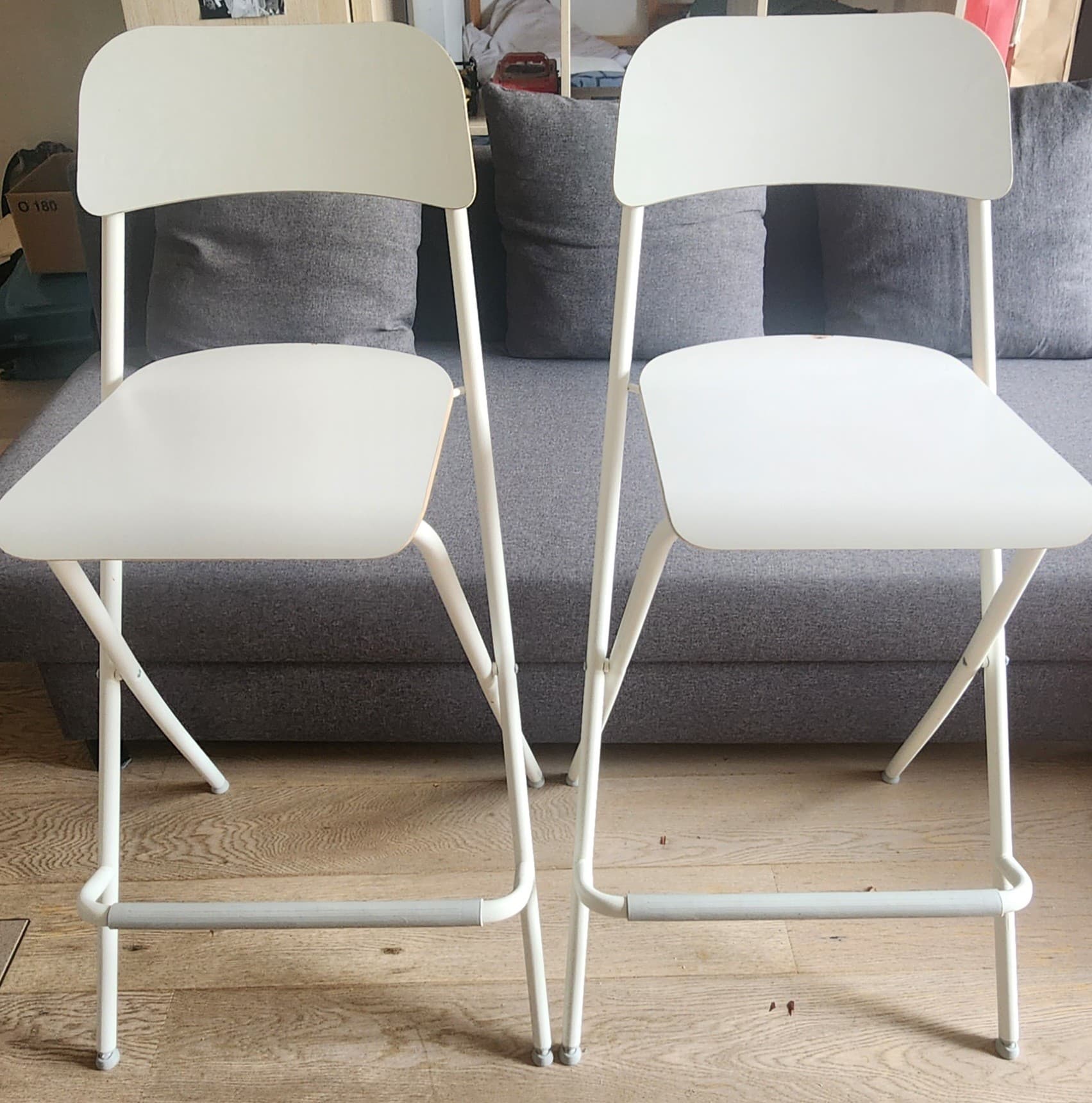 FRANKLIN Barkruk, opklapbaar, wit, wit.  Koop online of in de winkel