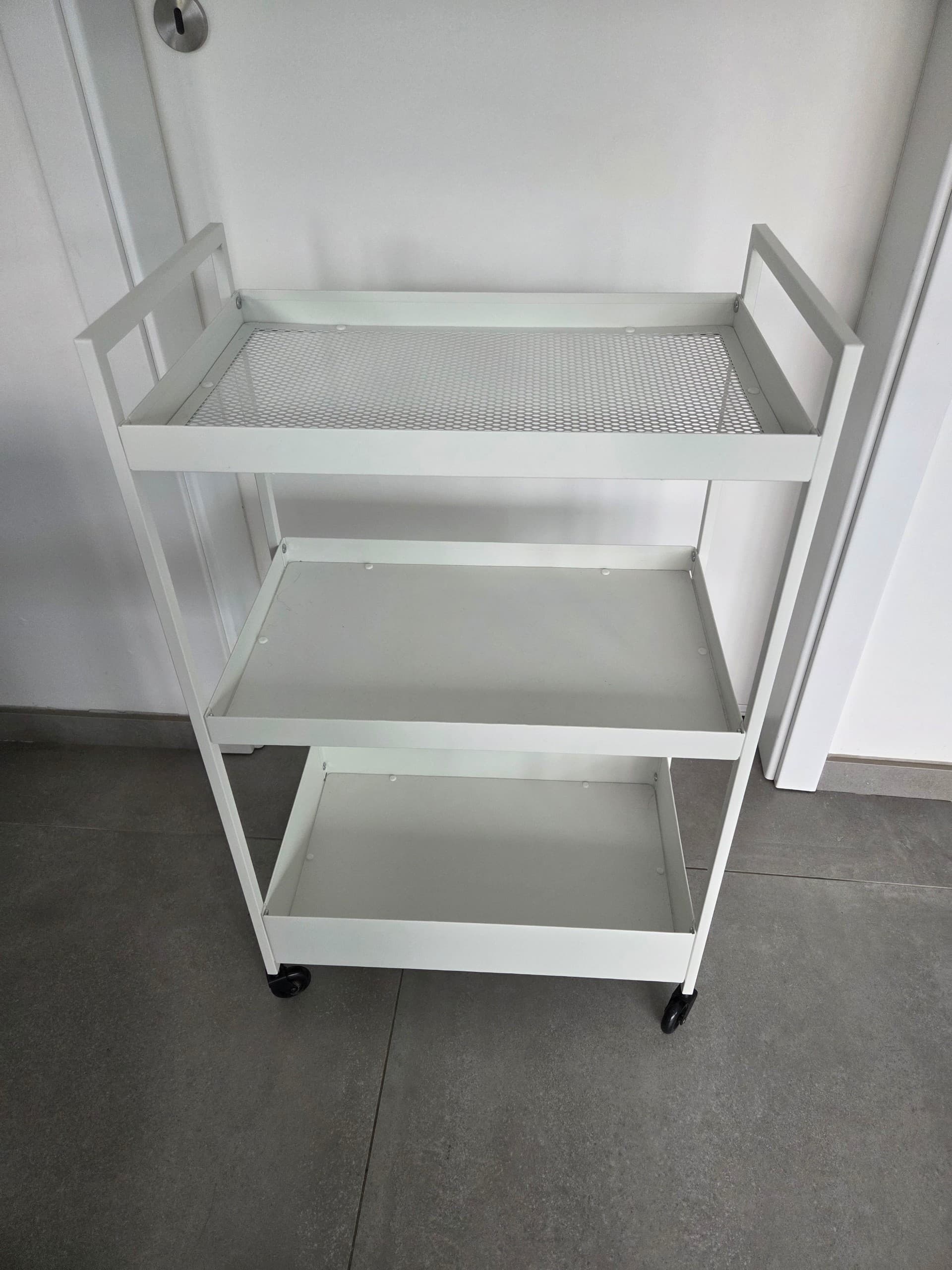 NISSAFORS trolley, white, 50.5x30x83 cm