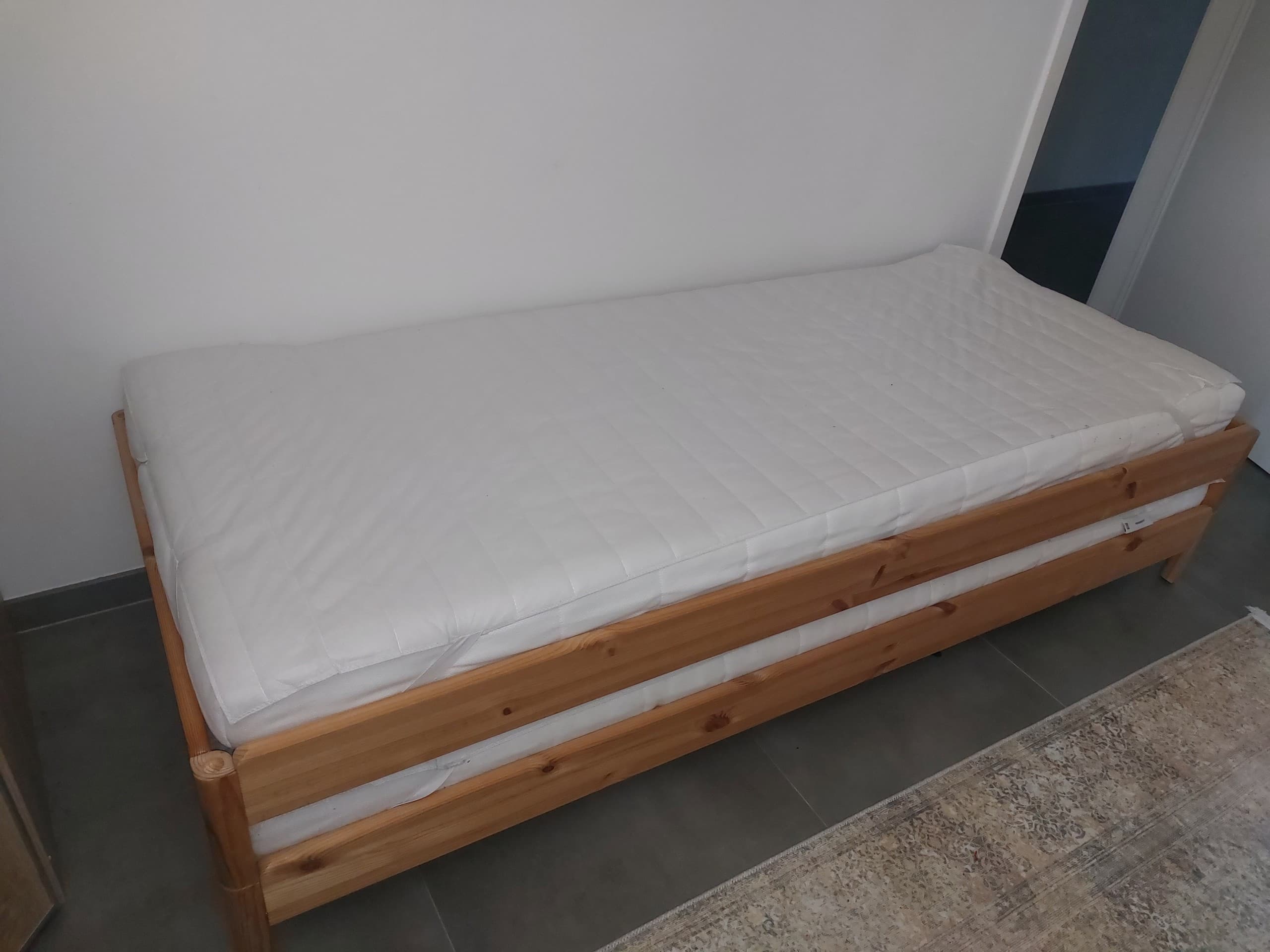 UTÅKER stackable bed, pine, 80x200 cm