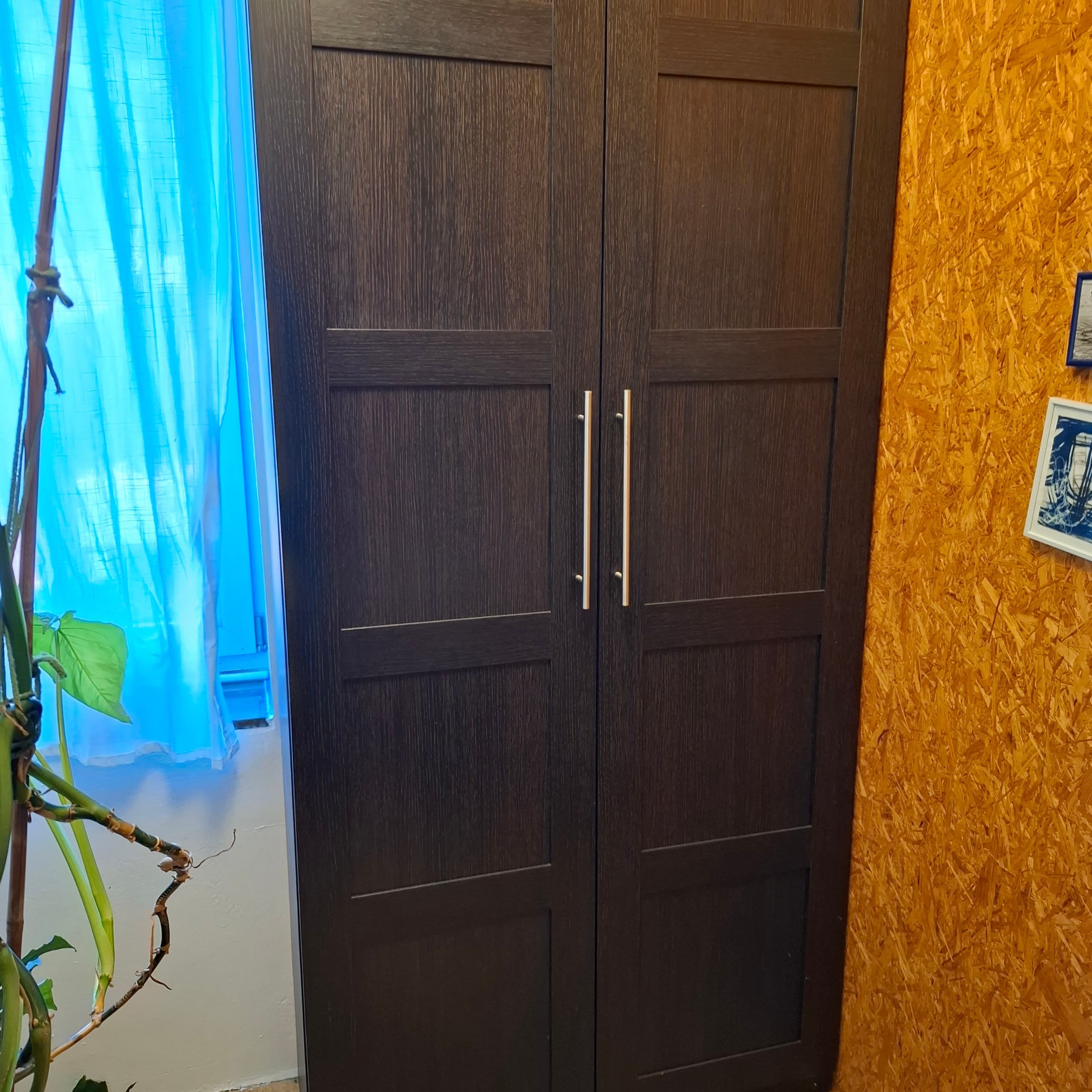 PAX / BERGSBO wardrobe combination, white/white, 100x60x201 cm