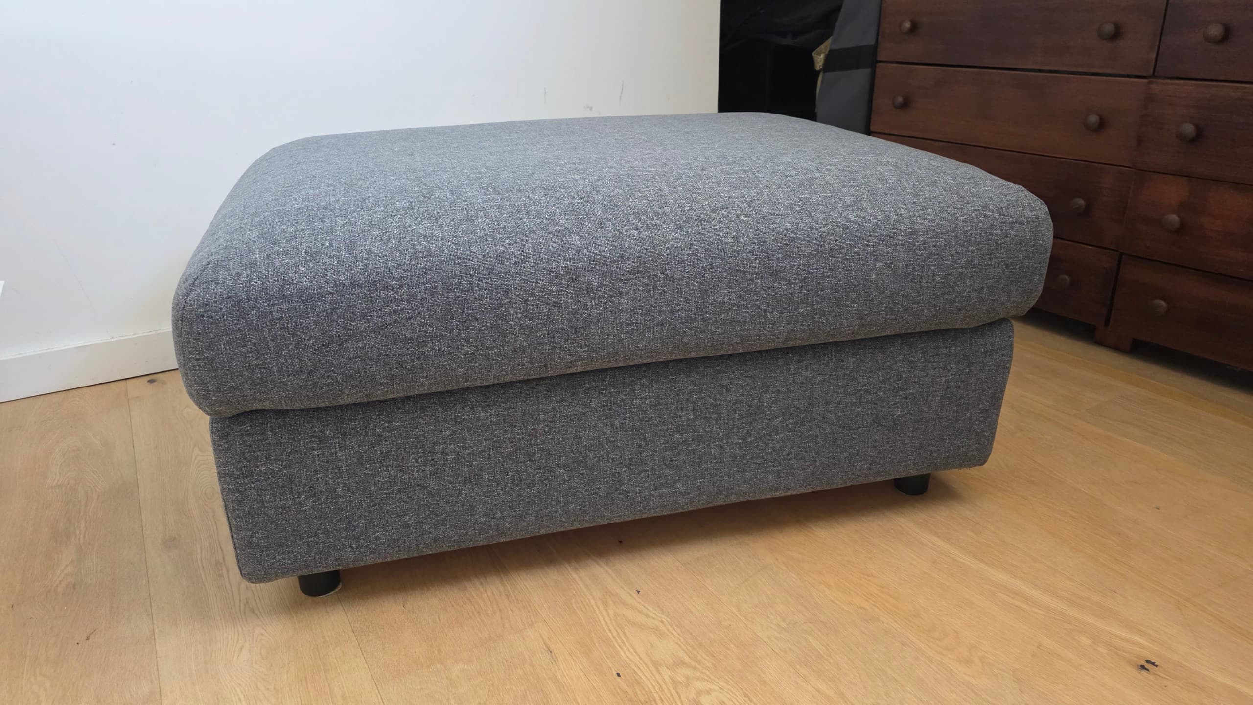 VIMLE repose-pieds av rangement, Gunnared gris moyen