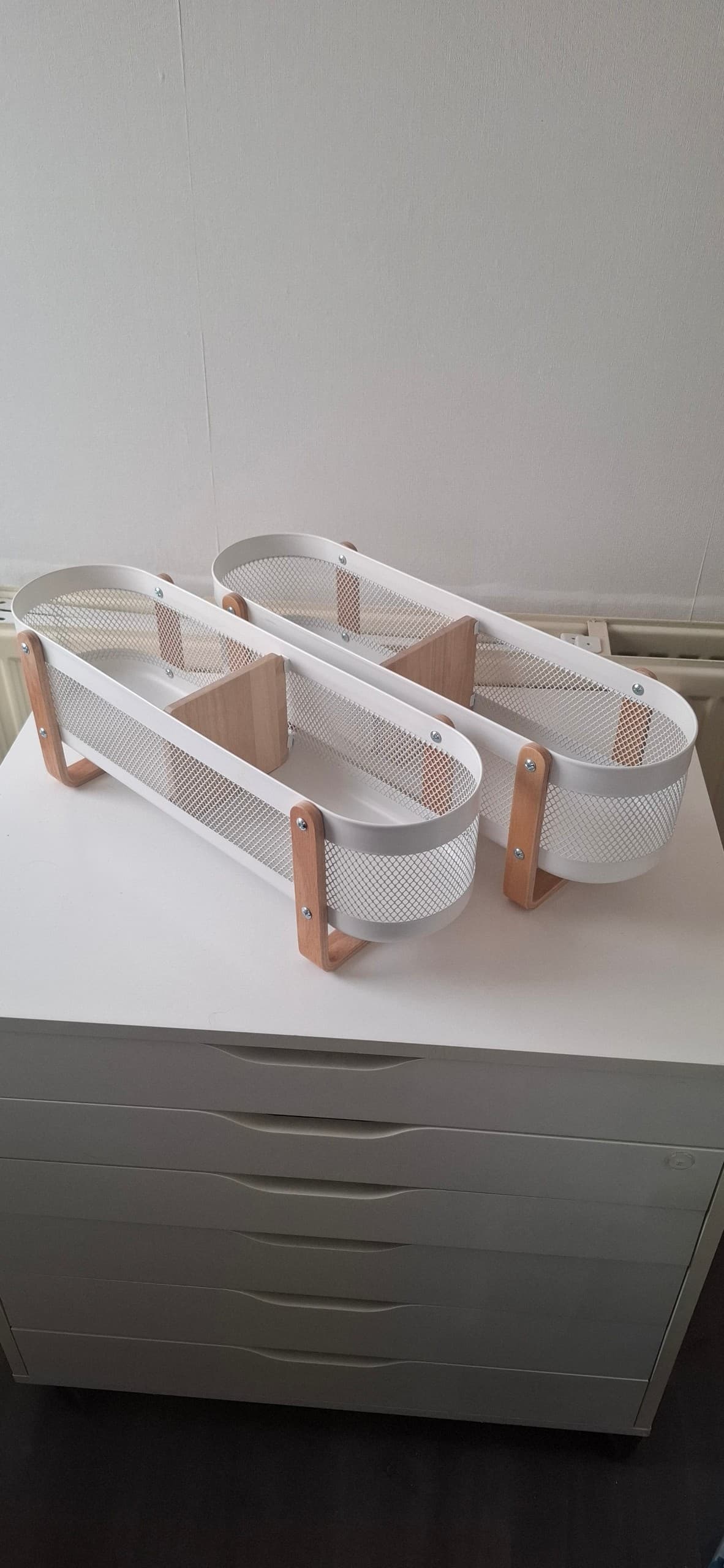 RISATORP organiseur bureau, blanc, 50x16x17 cm