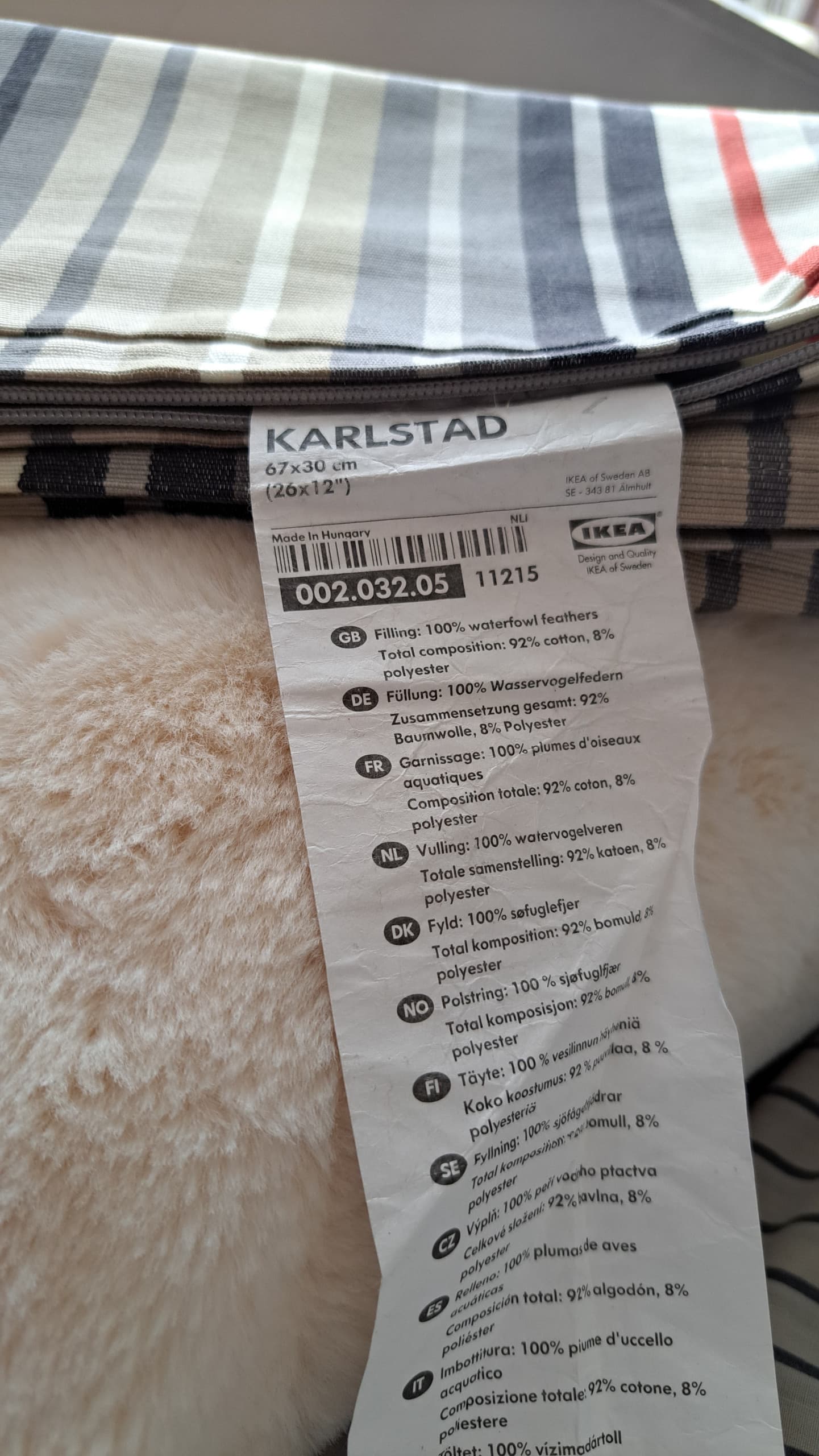 KARLSTAD COUSSIN kussen, Faringe bruinoranje, 67x46 cm