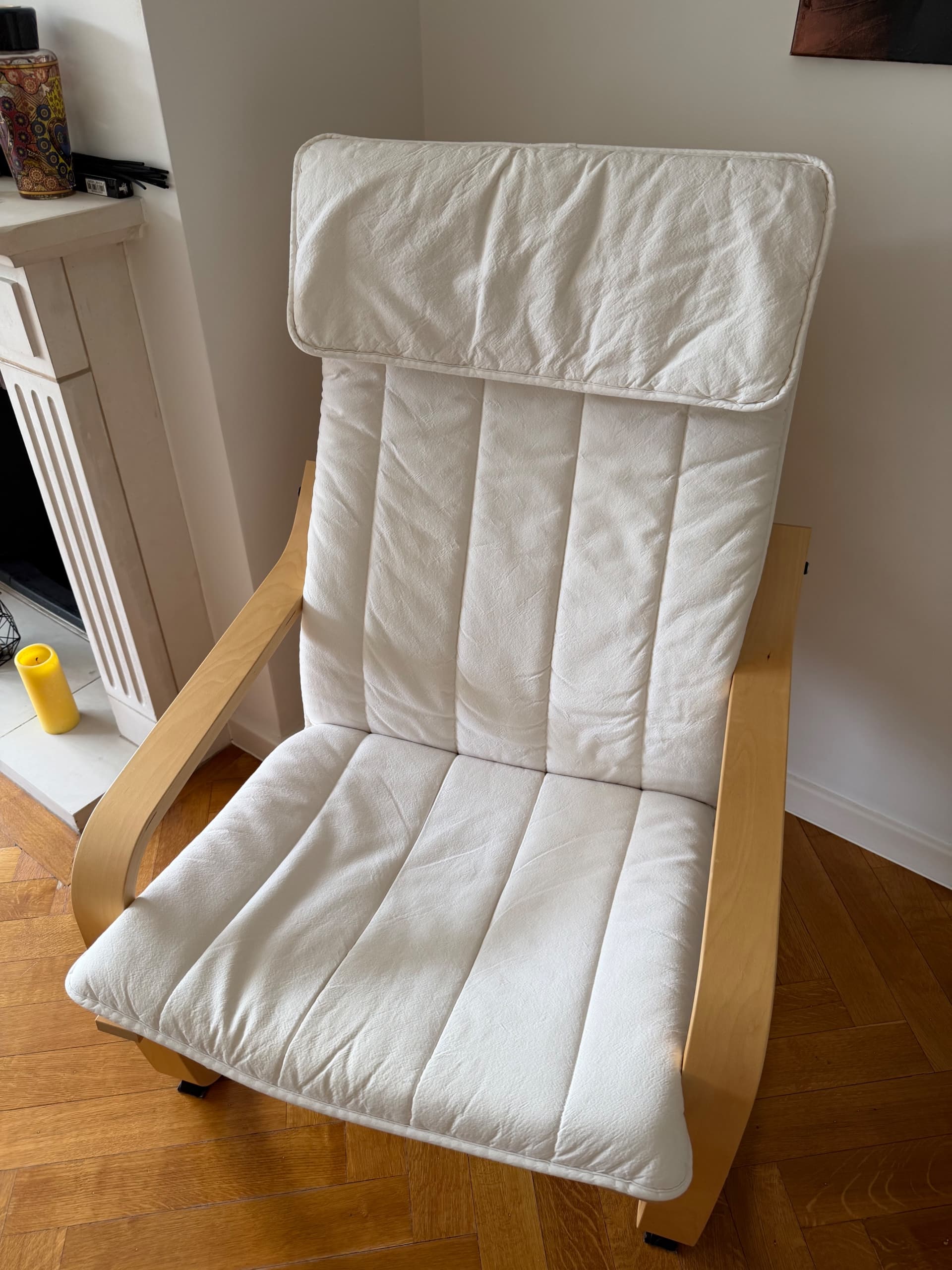 POÄNG fauteuil, chêne/Grann brun doré