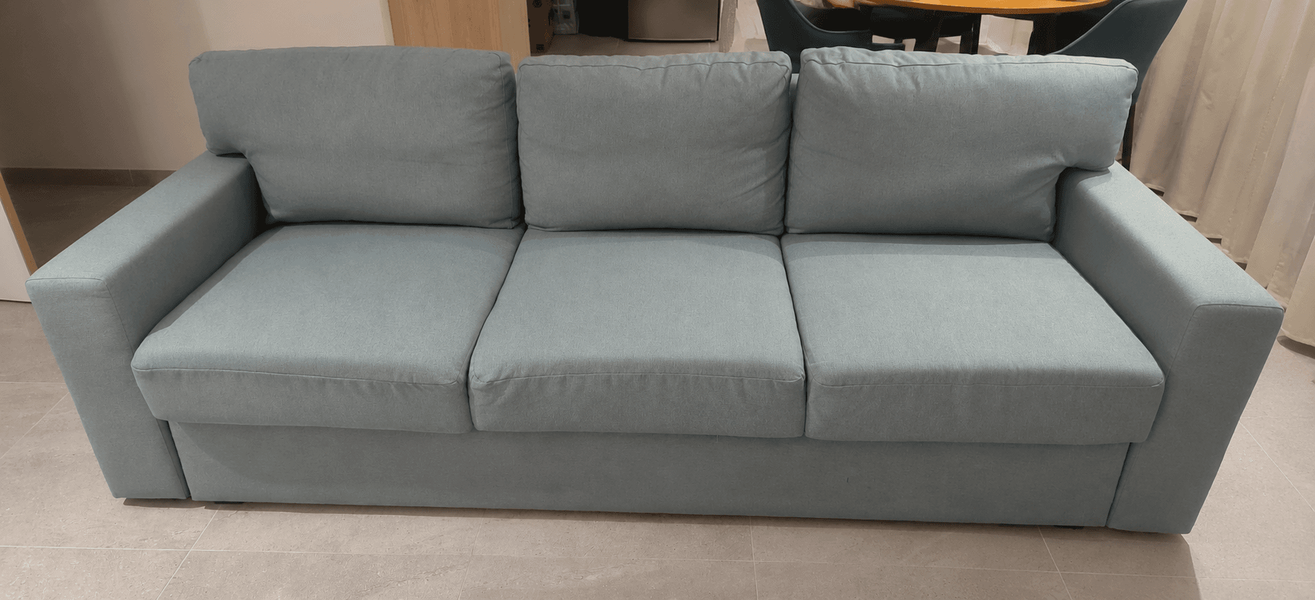 BÅRSLÖV 3-zits slaapbank, Tibbleby Lichtgrijs-turquoise