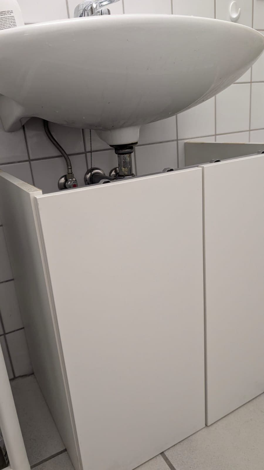 ENHET meuble lavabo avec portes, blanc, 60x32x60 cm