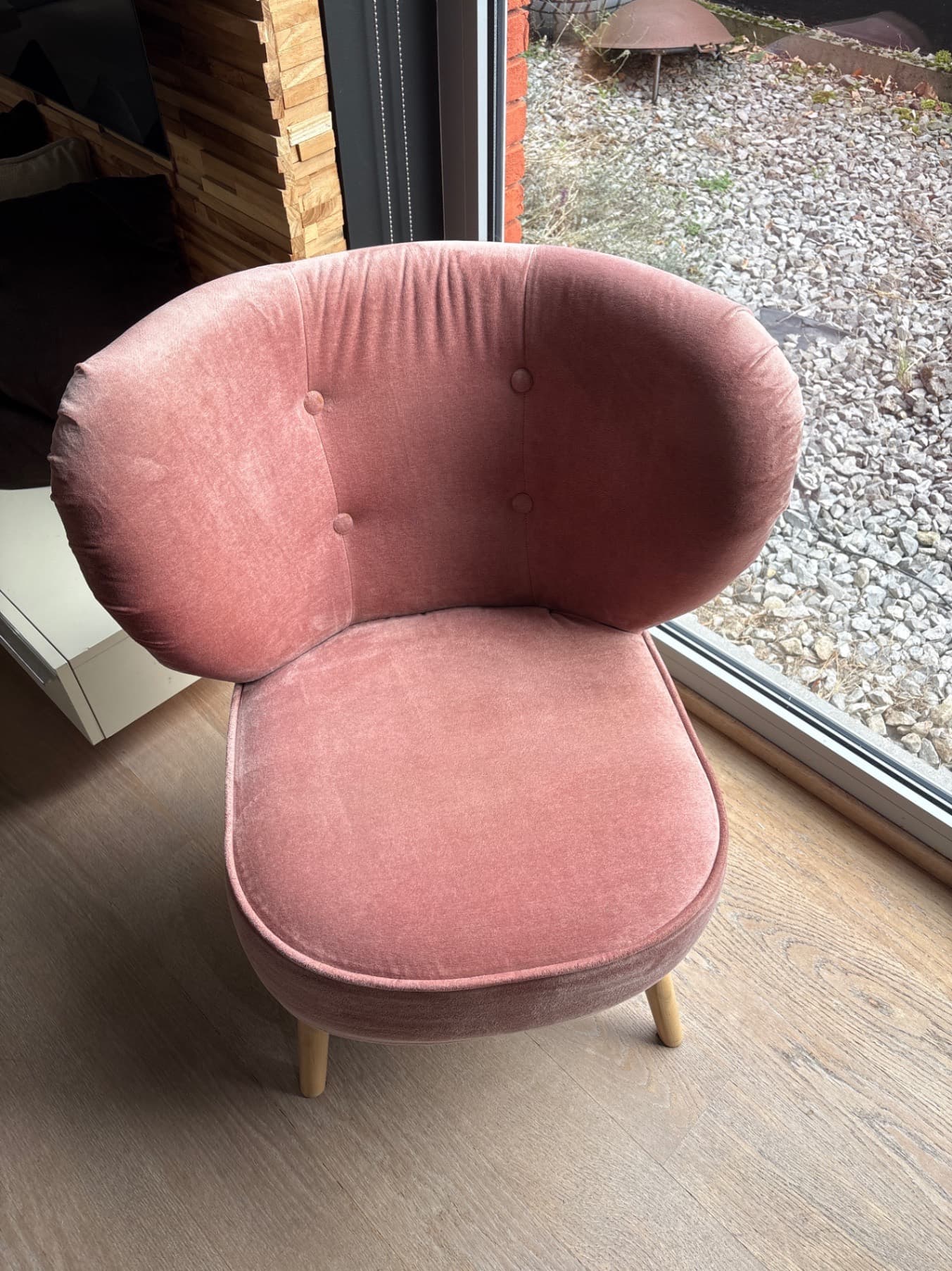 GUBBO fauteuil, fluweel roze