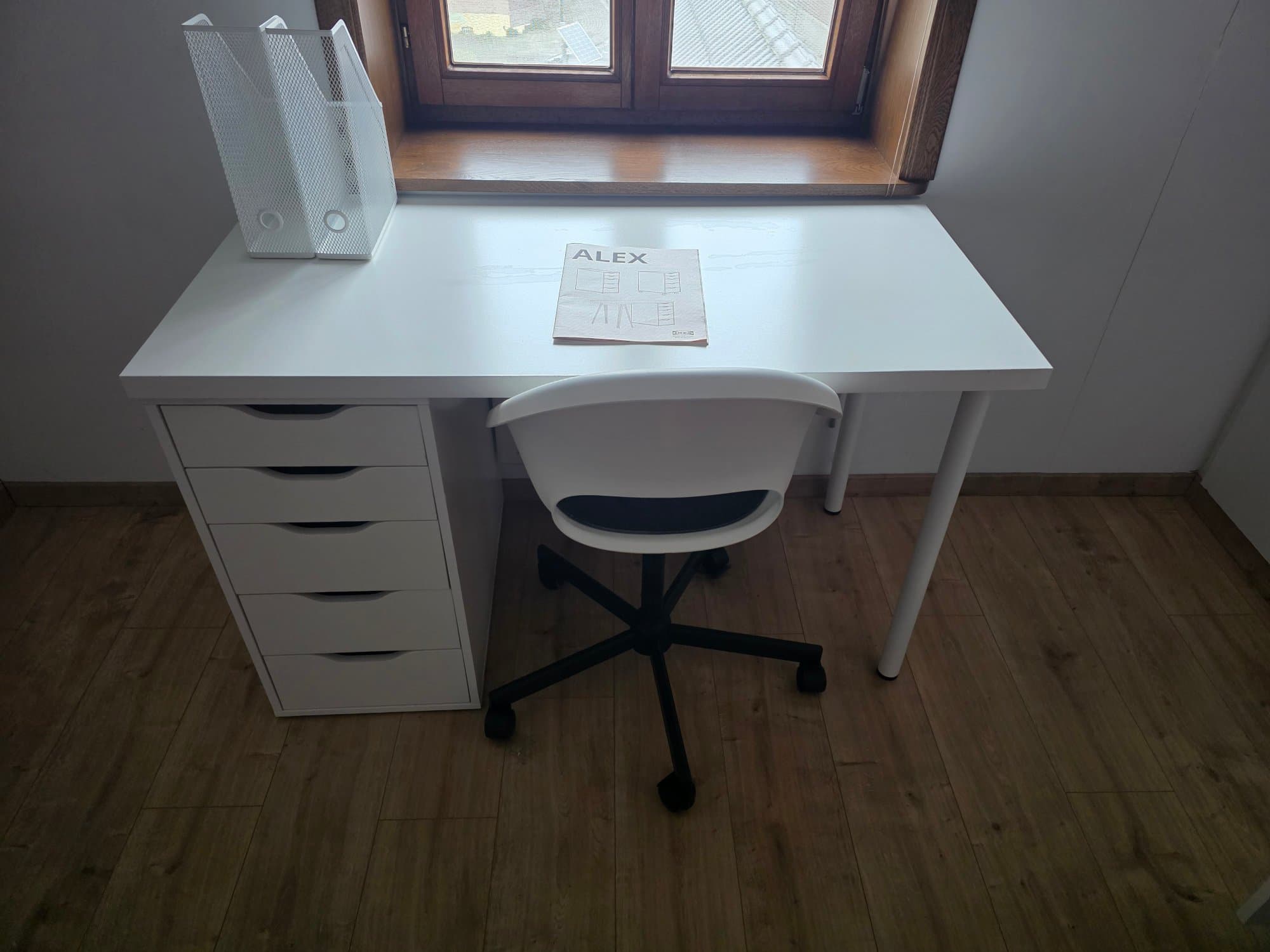 LAGKAPTEN / ALEX bureau, blanc, 120x60 cm