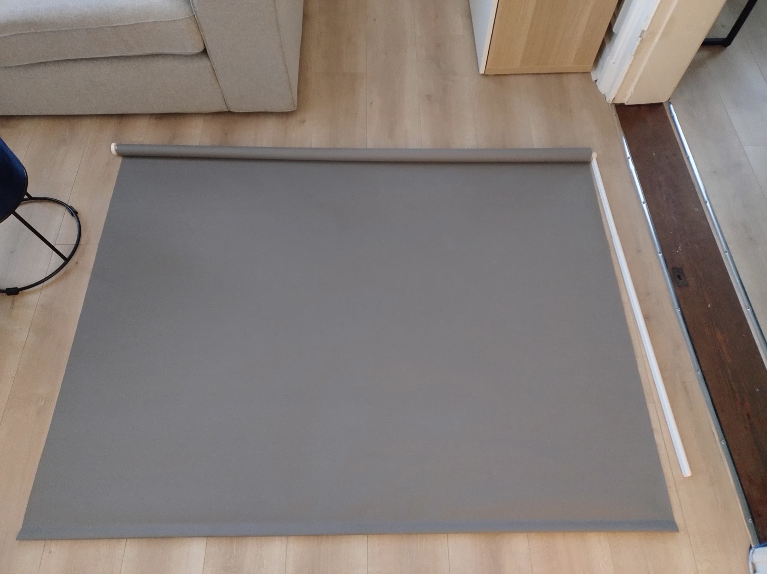 FRIDANS block-out roller blind, grey, 160x195 cm