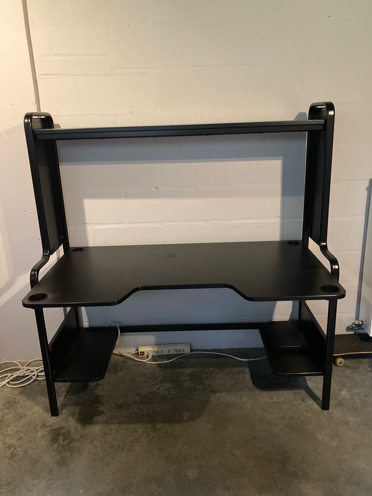 FREDDE Bureau, zwart, 185x74x146 cm