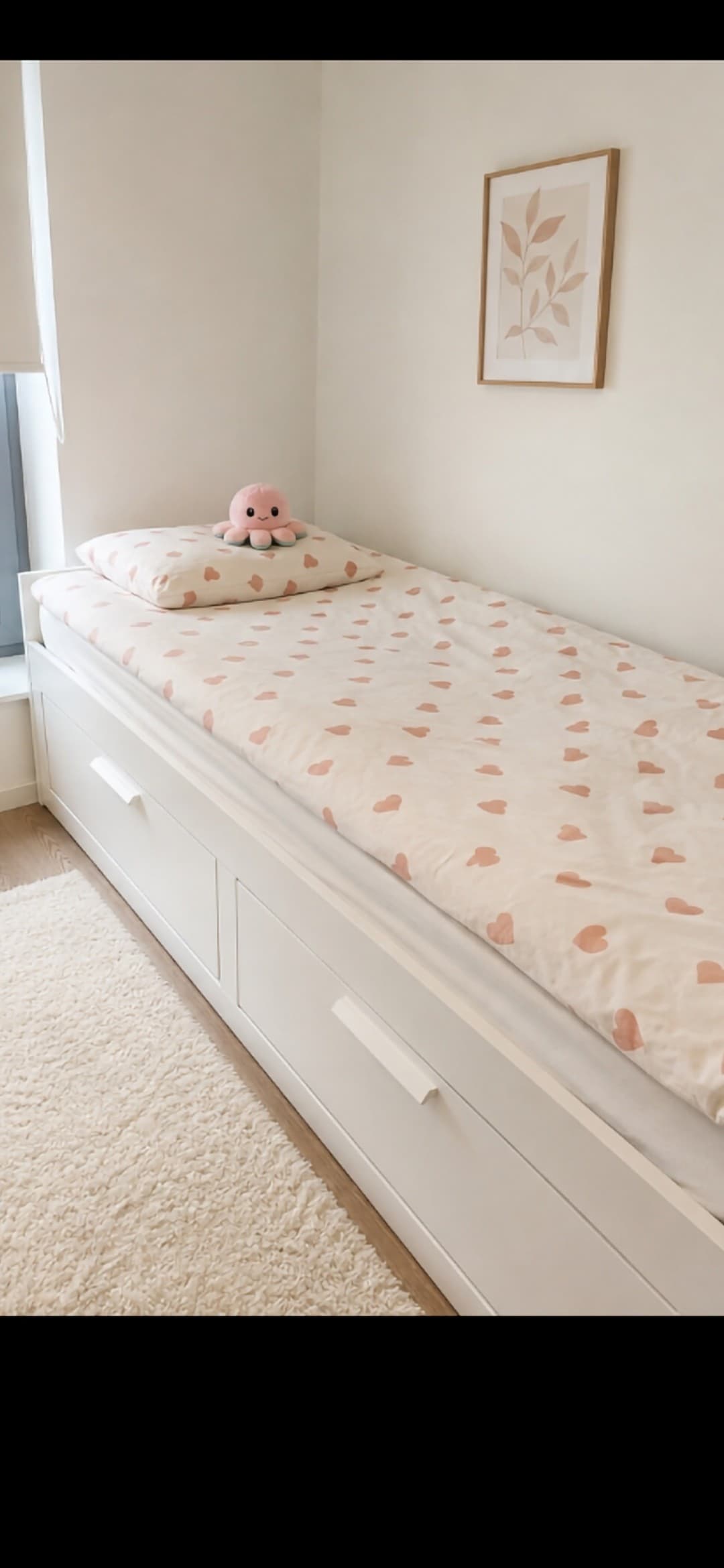 BRIMNES bedbank met 2 lades, wit, 80x200 cm