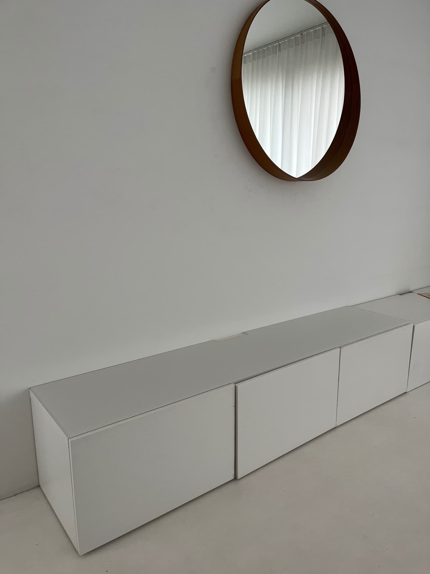 BESTÅ top panel for TV, glass black, 180x40 cm