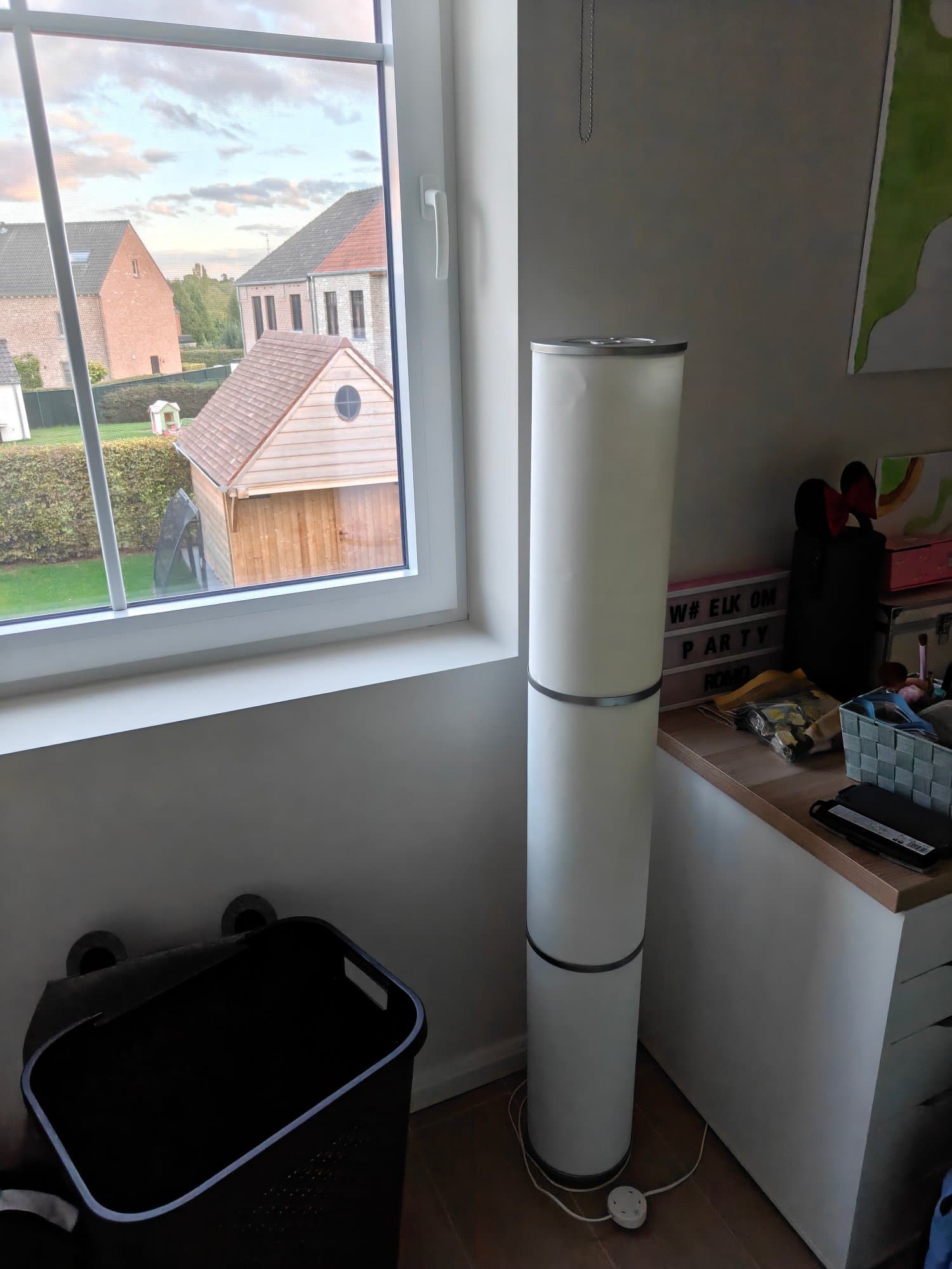 VIDJA Lampadaire, blanc, 138 cm