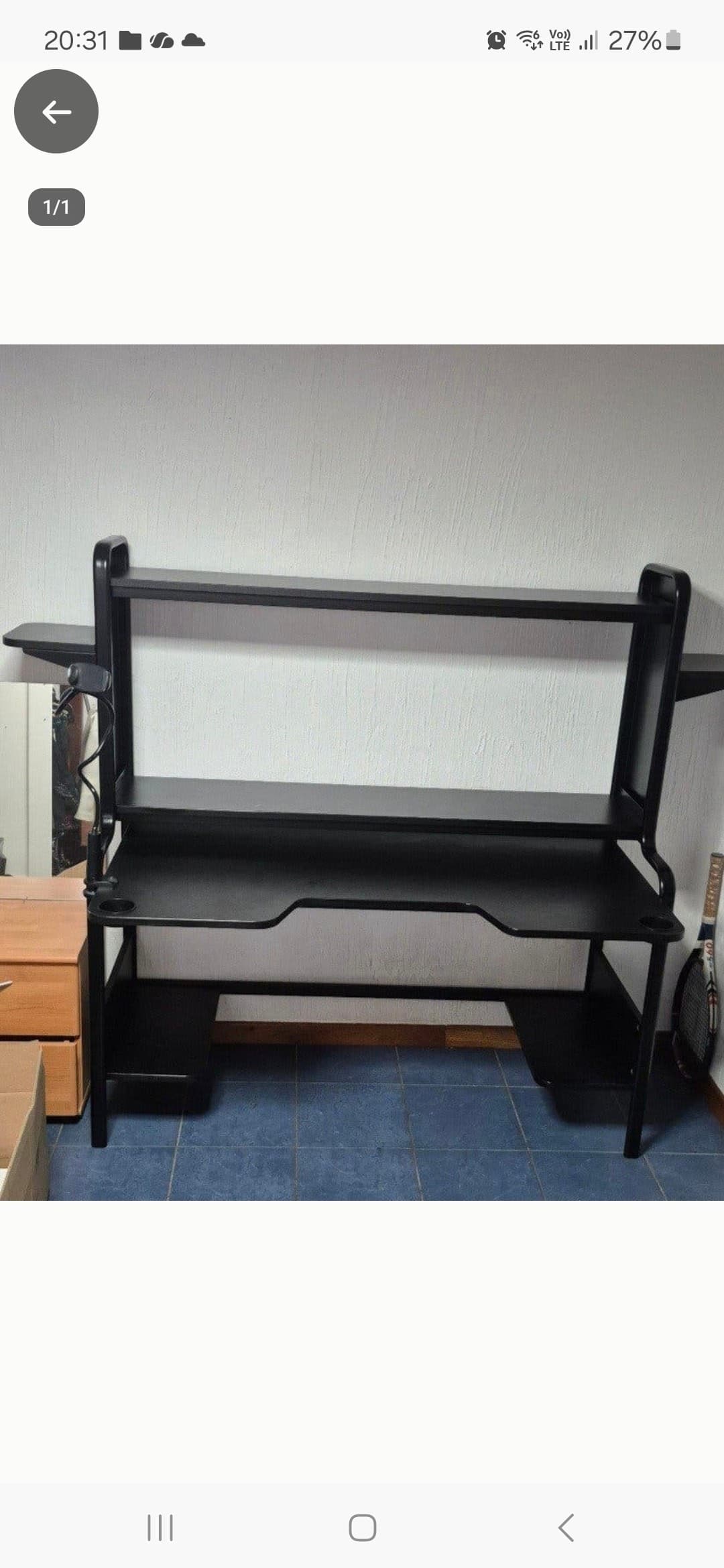 FREDDE Bureau, zwart, 185x74x146 cm
