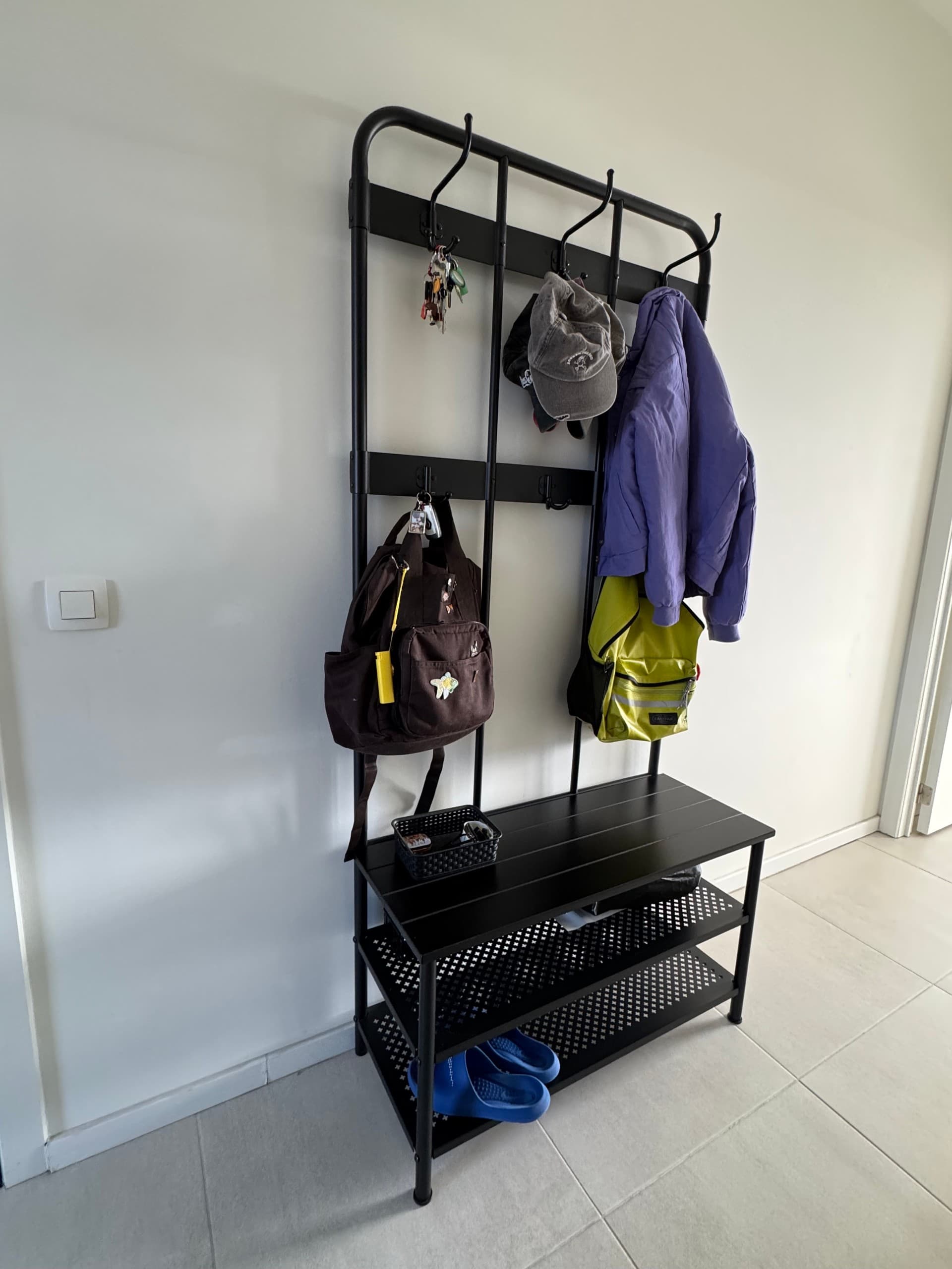 NIPÅSEN / BAGGMUCK meuble d'entrée, lot de 2, noir/gris