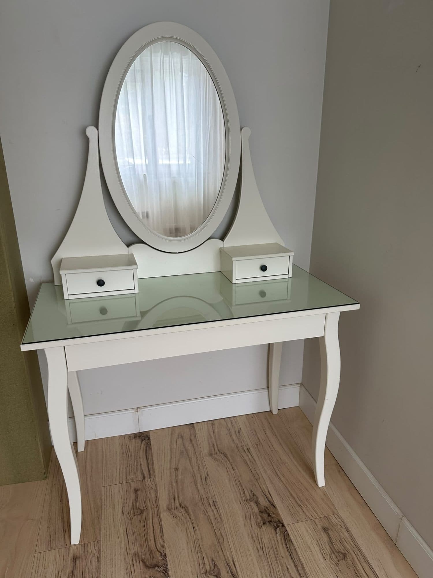 HEMNES coiffeuse avec miroir, blanc