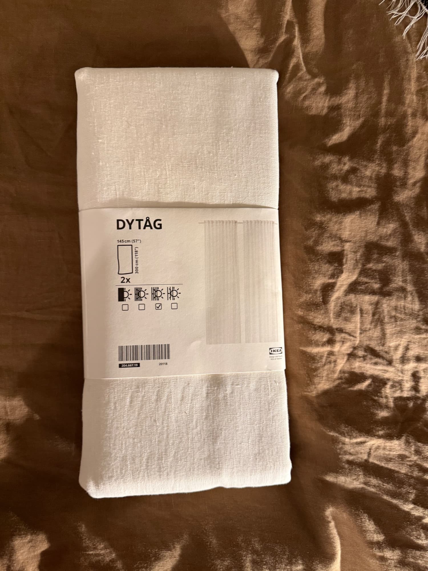 DYTÅG rideaux, 2 pièces, blanc/ruflette, 145x300 cm