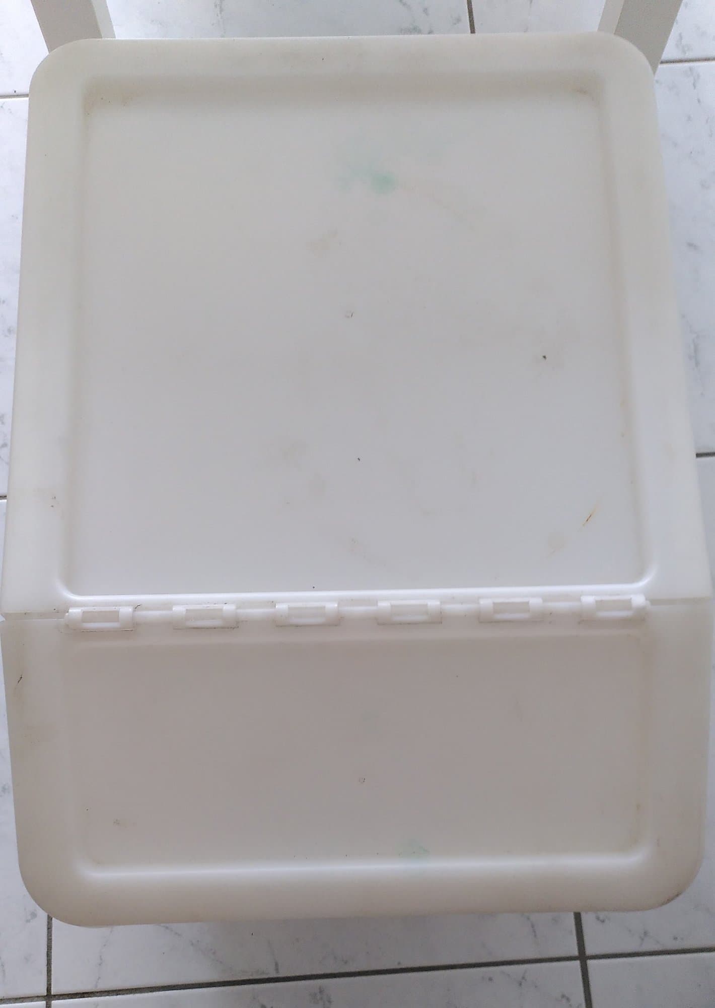 SORTERA sorting bin with lid, beige, 37 l