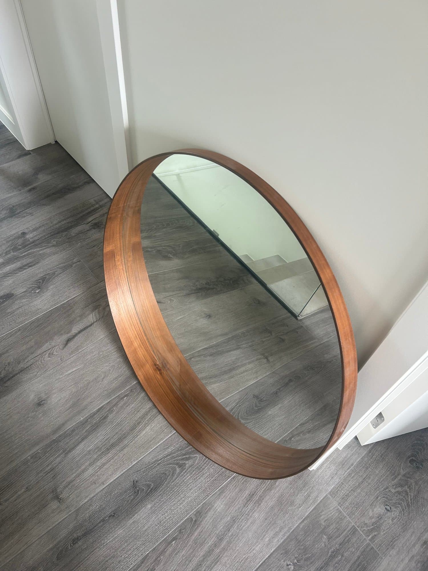 STOCKHOLM Miroir, plaqué noyer, 80 cm