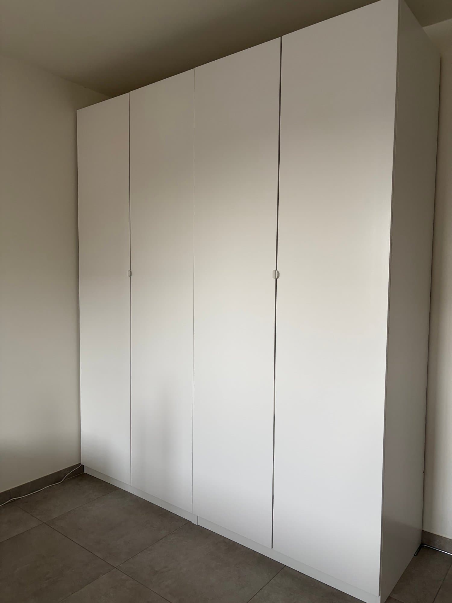 PAX / TONSTAD wardrobe combination, white/off-white, 150x60x201 cm