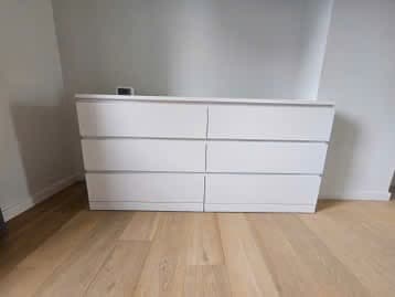MALM chest of 6 drawers, white
