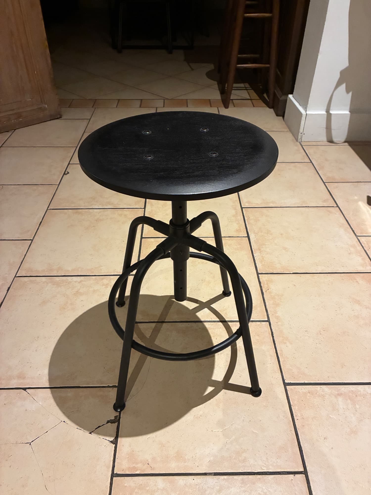 KULLABERG stool, pine/black