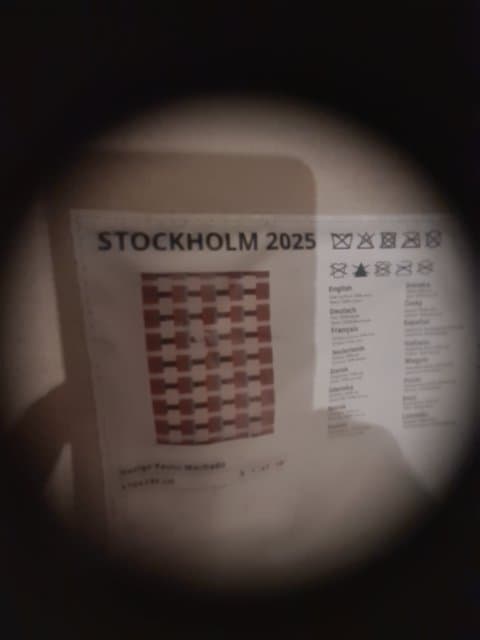 STOCKHOLM 2025 rug, flatwoven, white/brown/light blue handwoven, 170x240 cm