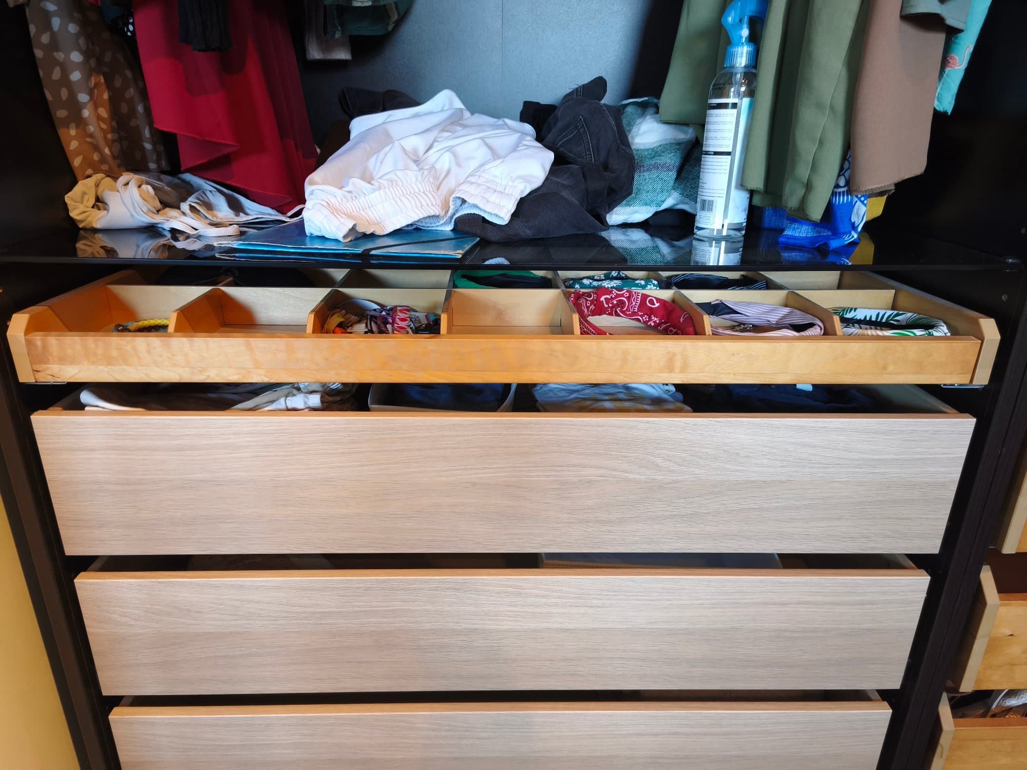 KOMPLEMENT PLANK pull-out tray, oak effect
