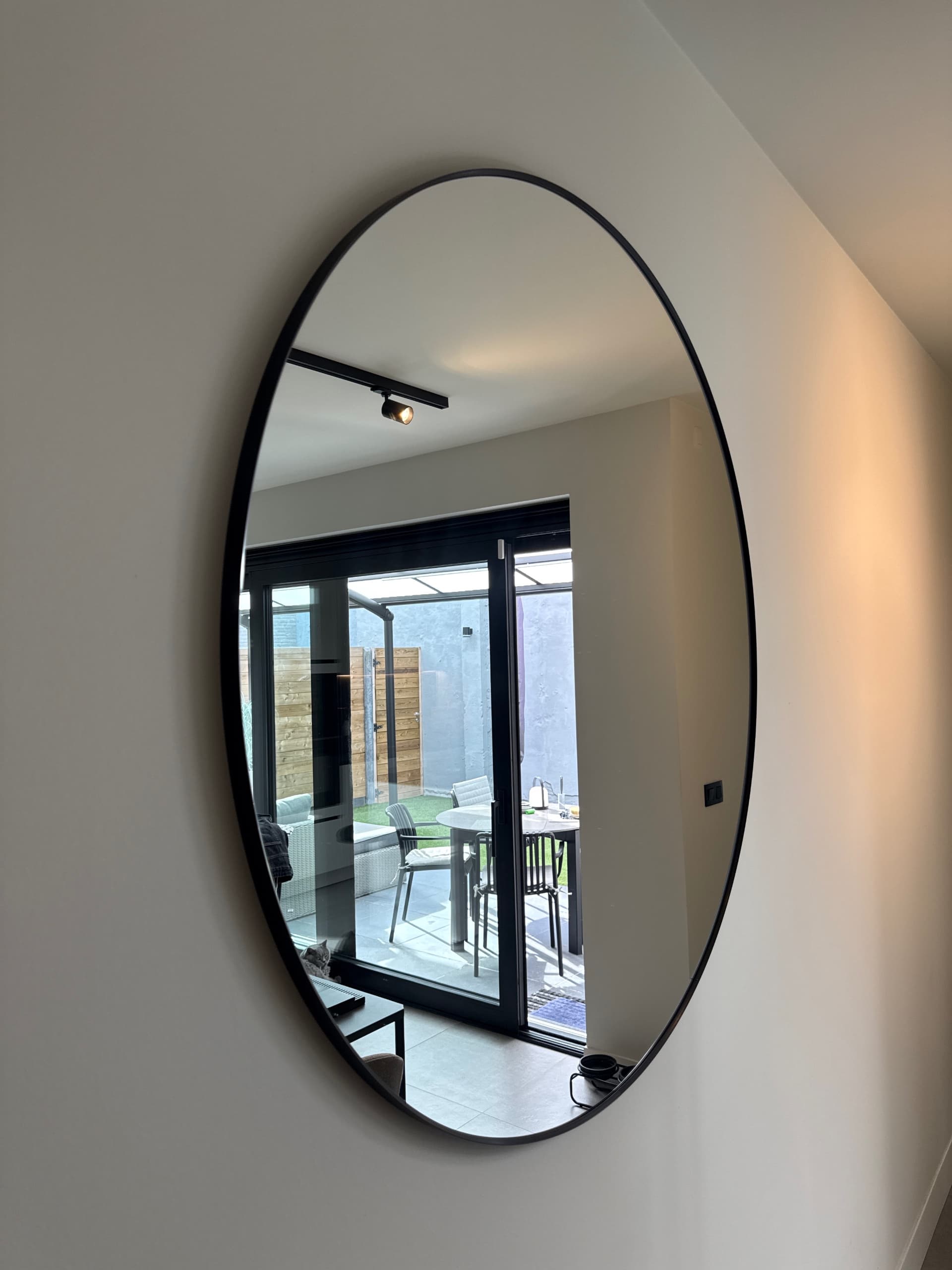 LINDBYN Miroir, noir, 110 cm