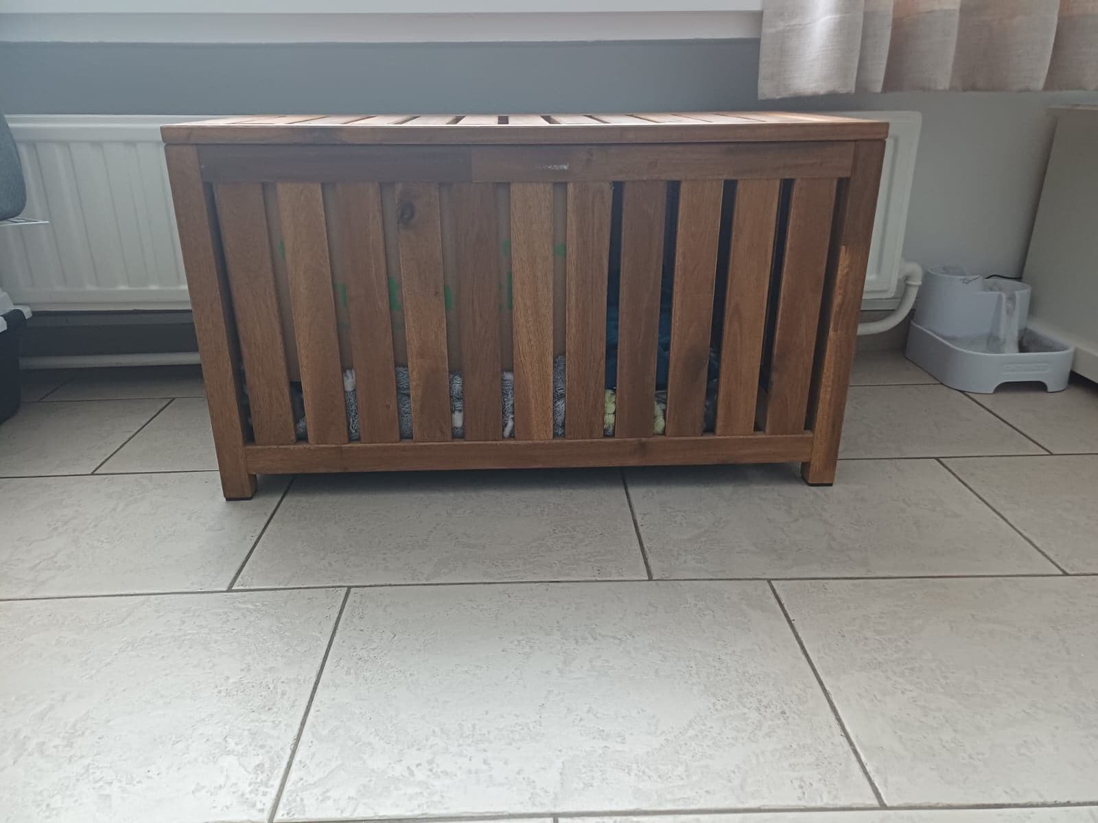 NÄMMARÖ storage box, light brown stained indoor/outdoor, 80x40x45 cm