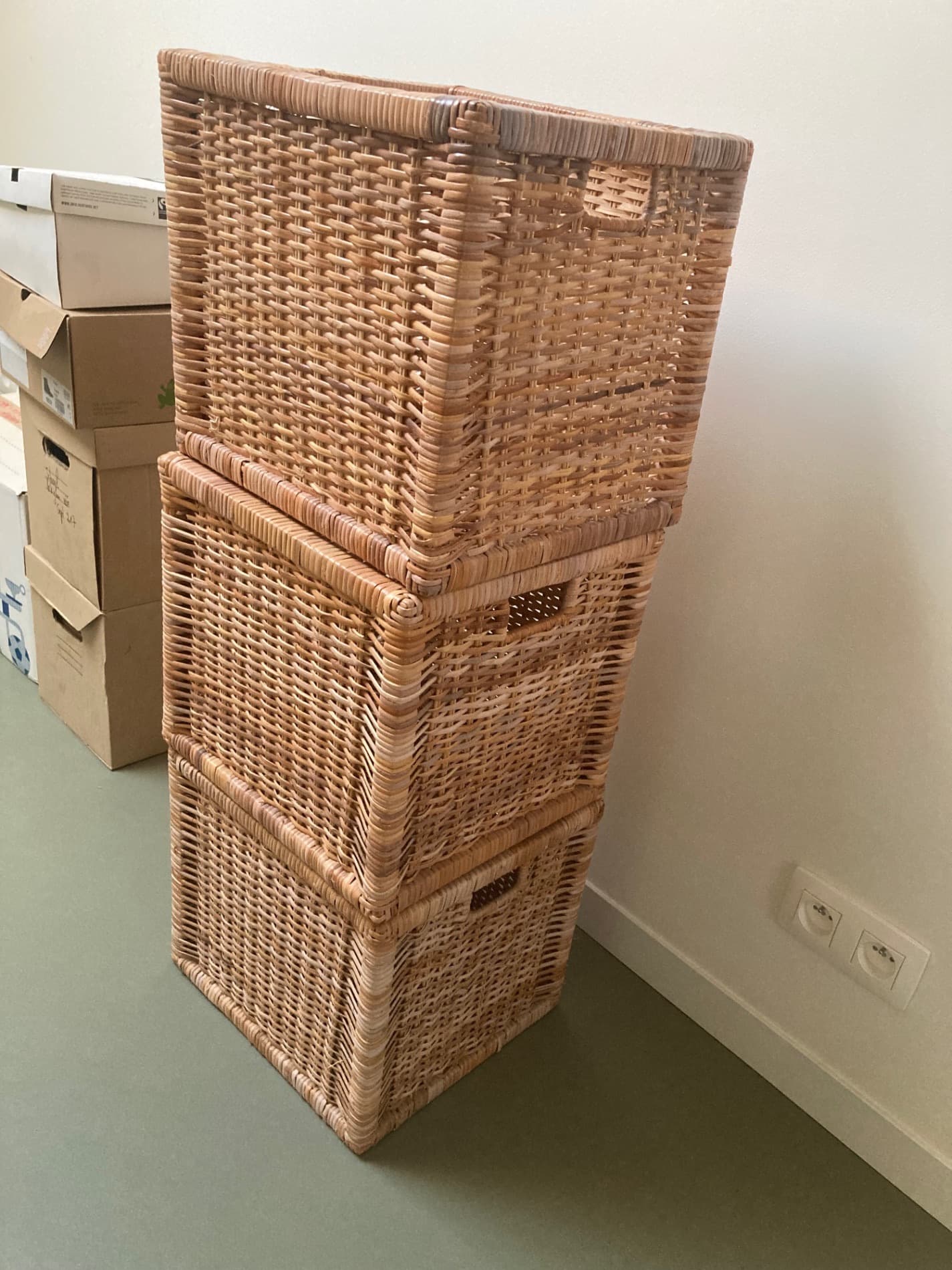BRANÄS Panier, rotin, 32x34x32 cm