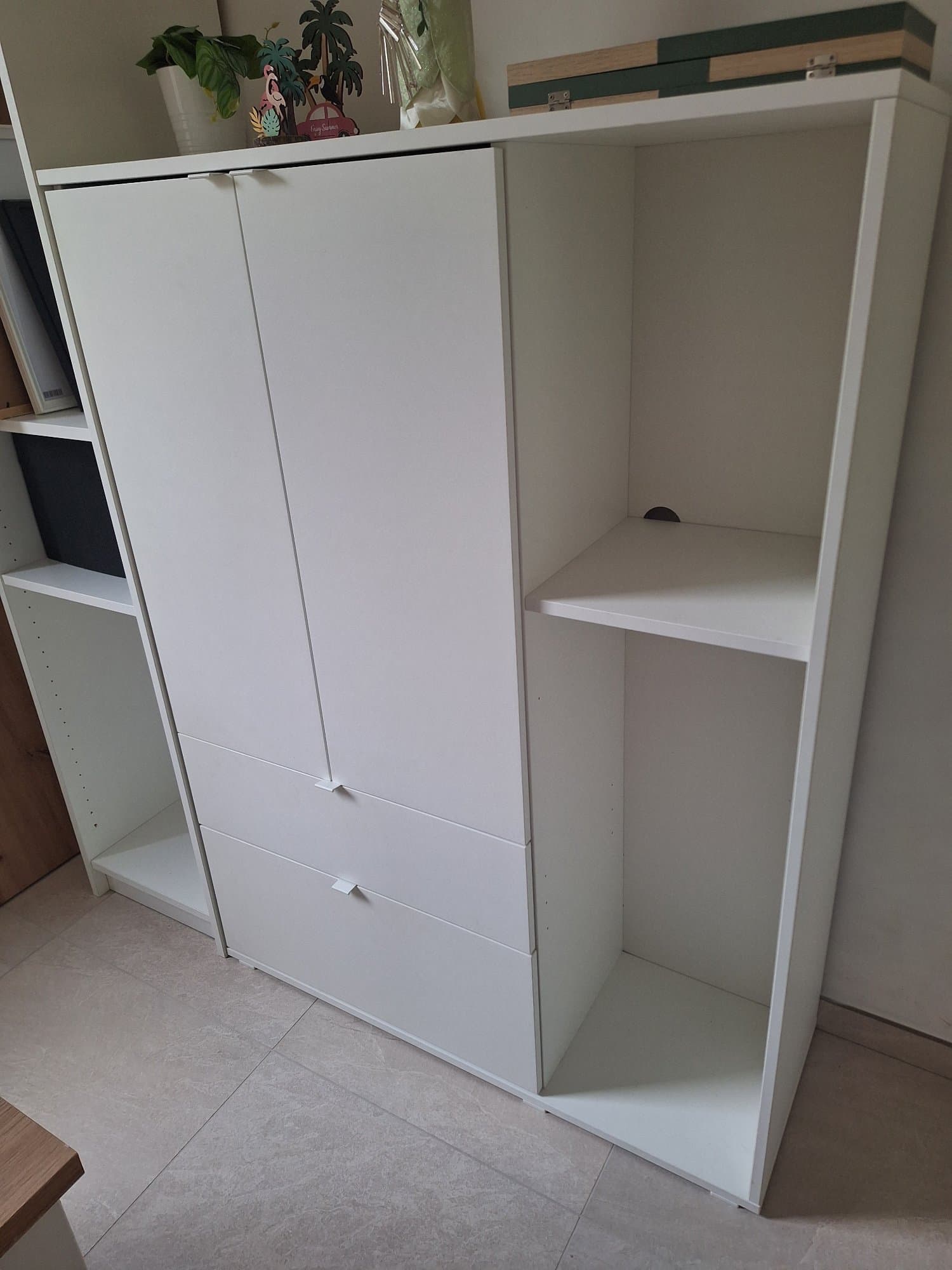 VIHALS storage unit, white, 105x37x140 cm
