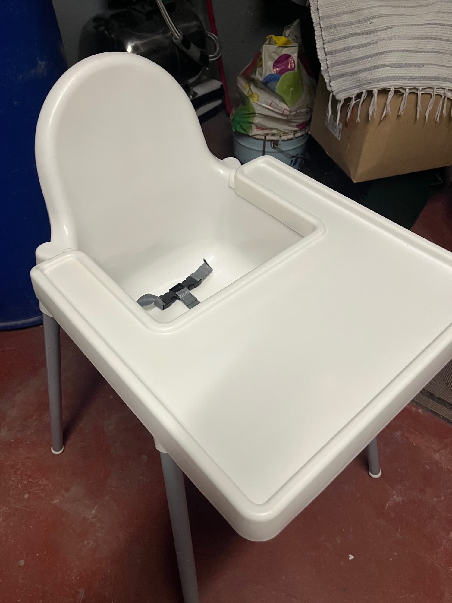ANTILOP structure chaise haute+tablette, blanc/blanc