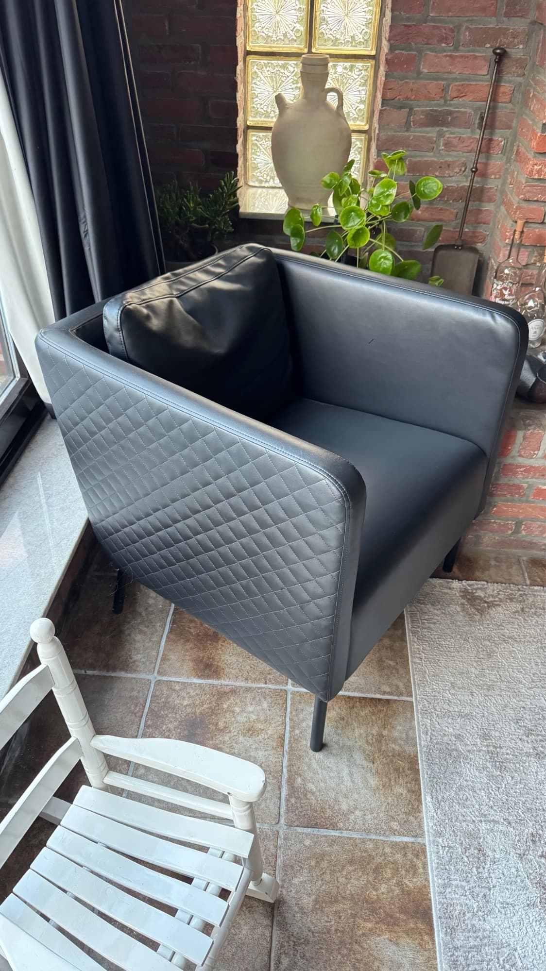 EKERÖ fauteuil, Kimstad zwart