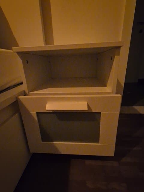 BRIMNES bedside table, white, 39x41x53 cm