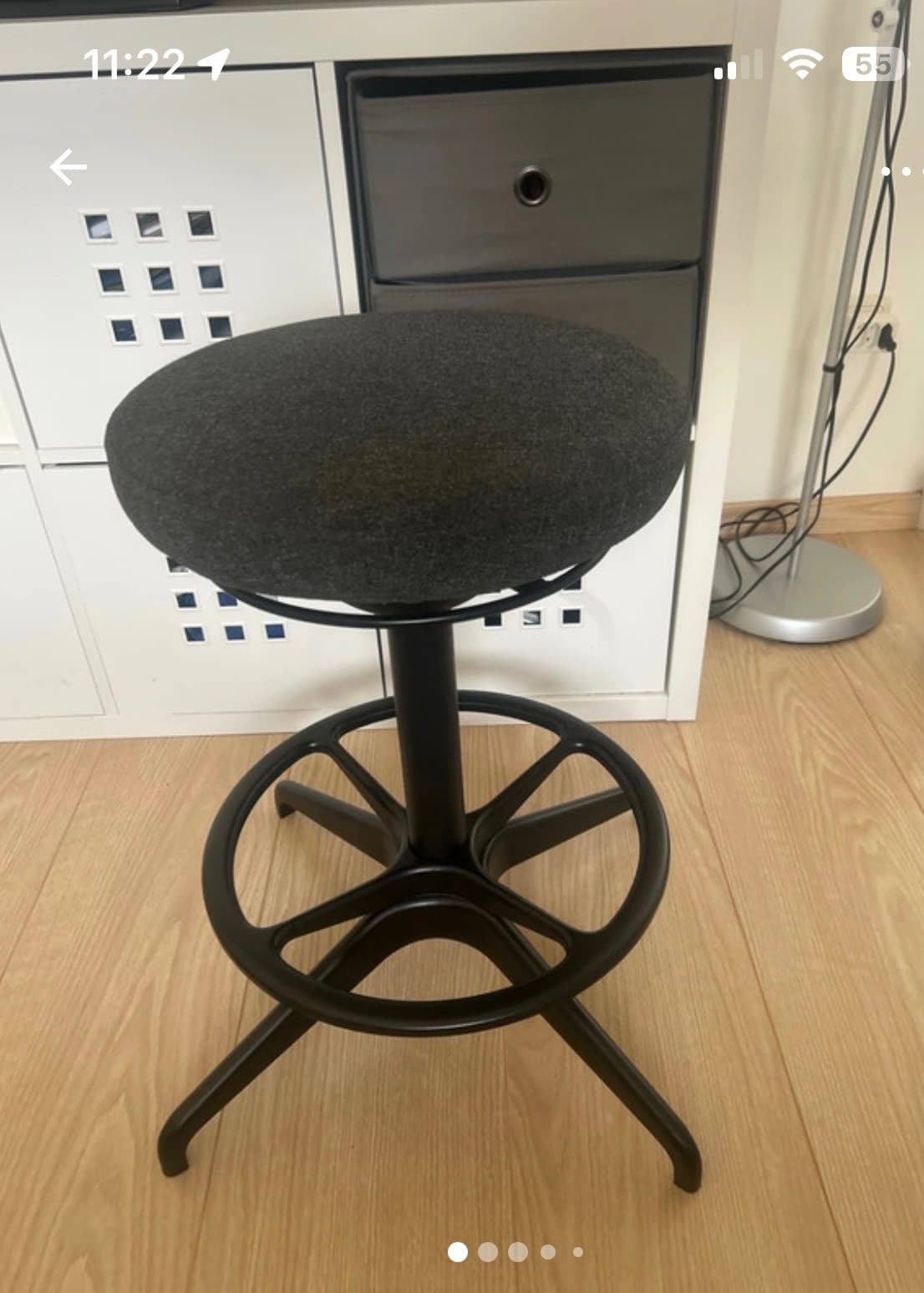 LIDKULLEN active sit/stand support, Gunnared dark grey