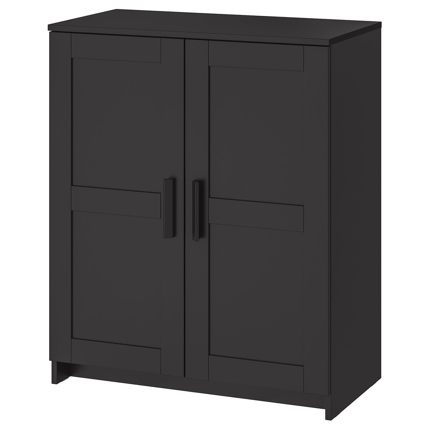BRIMNES Kast met deuren, zwart, 78x95 cm