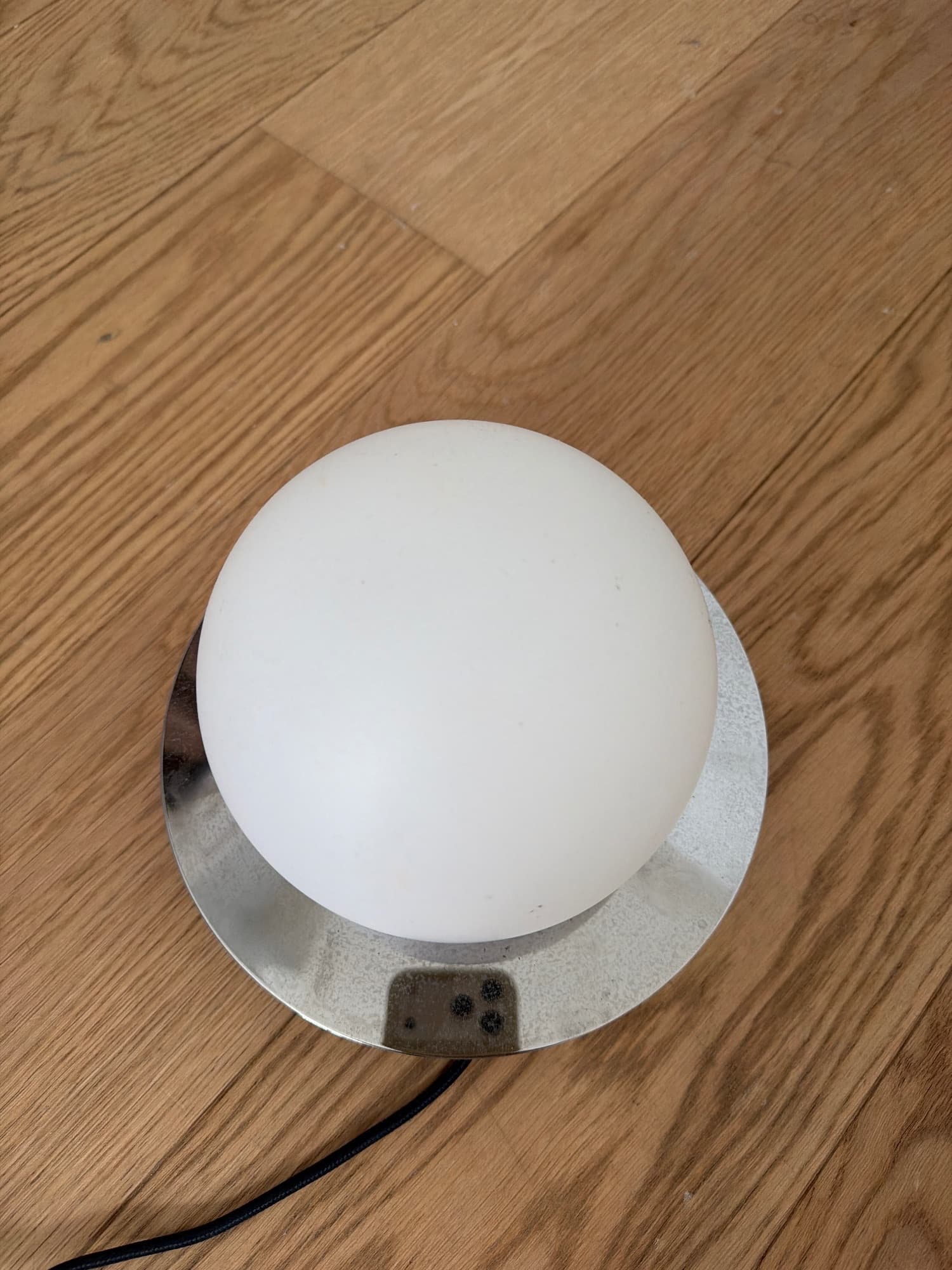 SIMRISHAMN table/wall lamp, chrome-plated/opal white glass