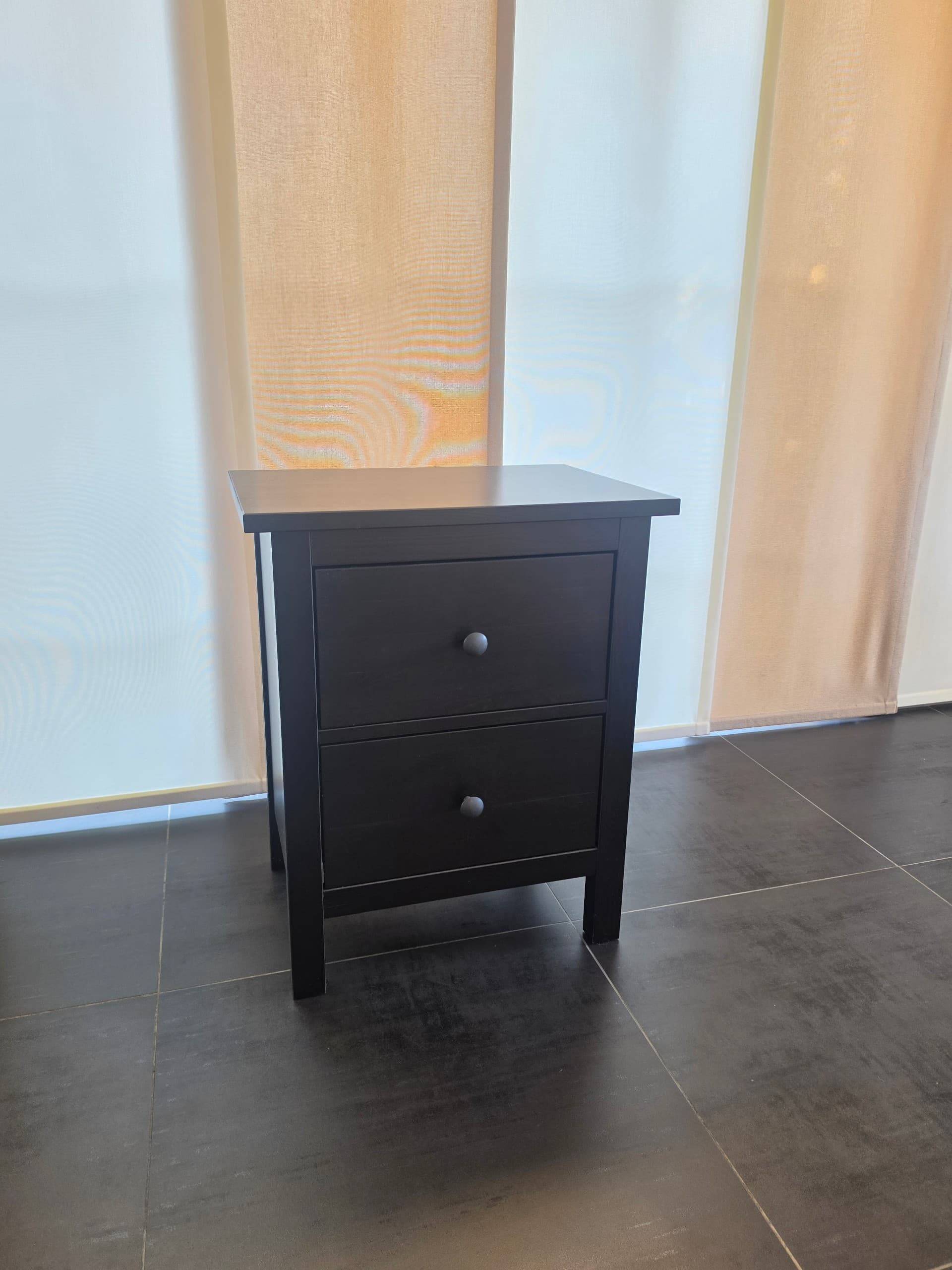 2X HEMNES LADEKAST Ladekast 2 lades, wit gebeitst, 54x66 cm